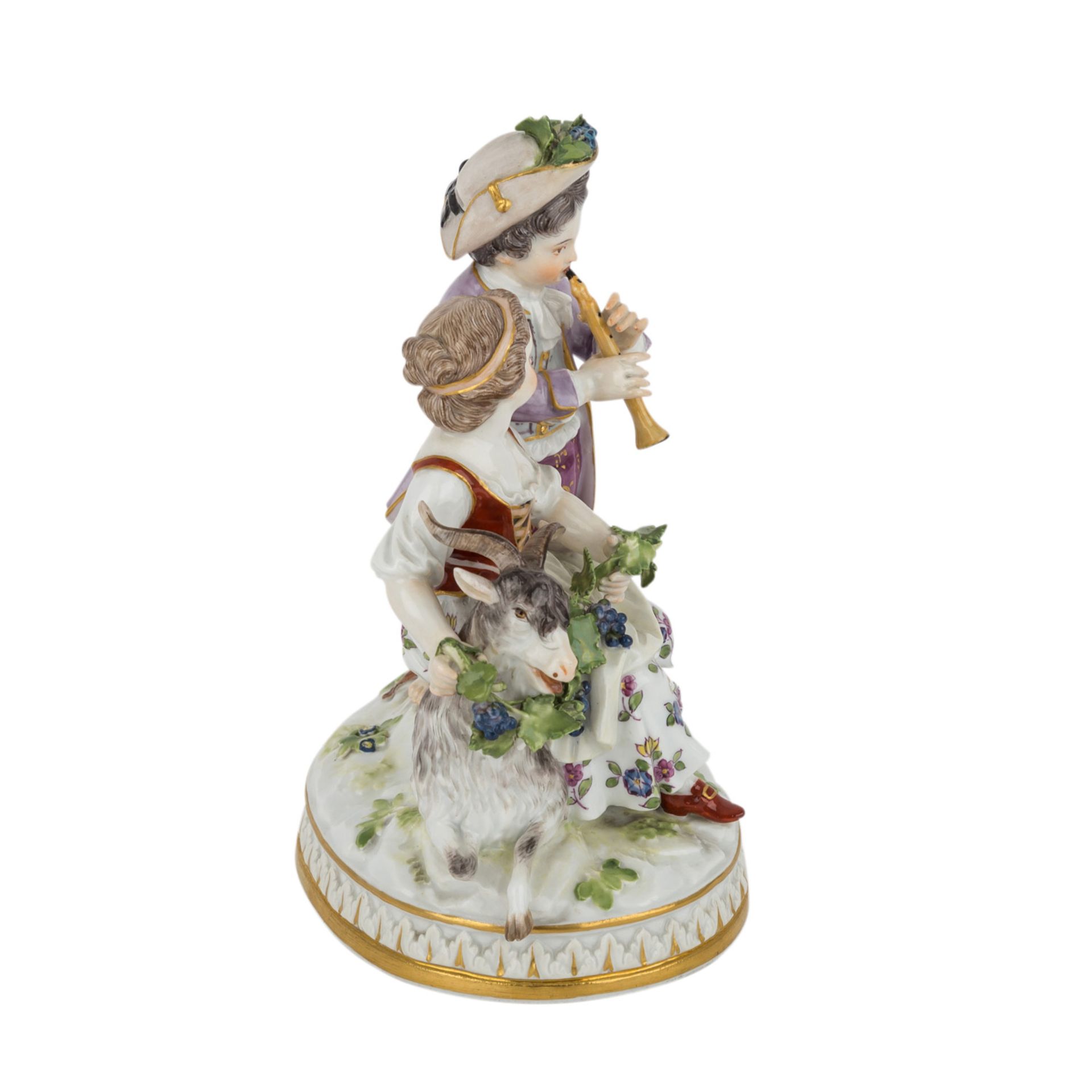 MEISSEN Figurengruppe, Allegorie "Der Herbst", 1860-1924.Entwurf von Johann Carl Schönheit 1782, - Image 4 of 5