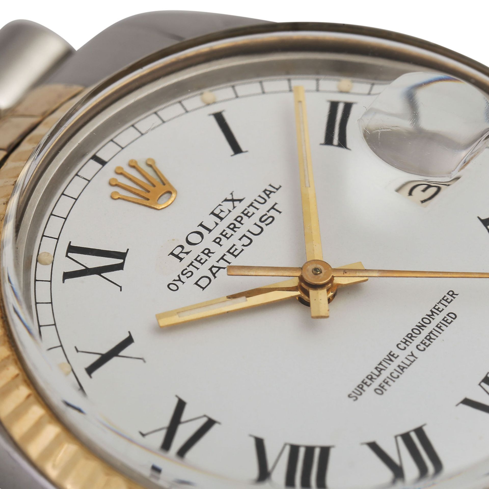 ROLEX Oyster Datejust Herrenuhr, Ref. 16013, ca. 1970/80er Jahre.Edelstahl / Gold 18K. Automatic- - Bild 5 aus 5