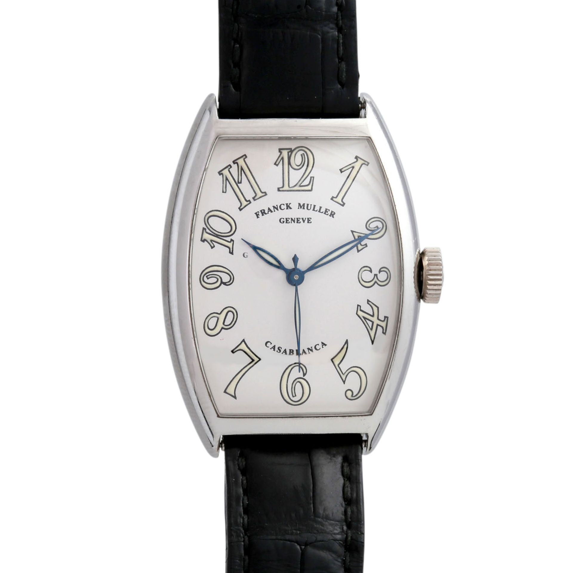 FRANCK MULLER Casablanca Armbanduhr, Ref. 5850.Edelstahl. Automatic-Werk. Serien-Nr. 674. Original-