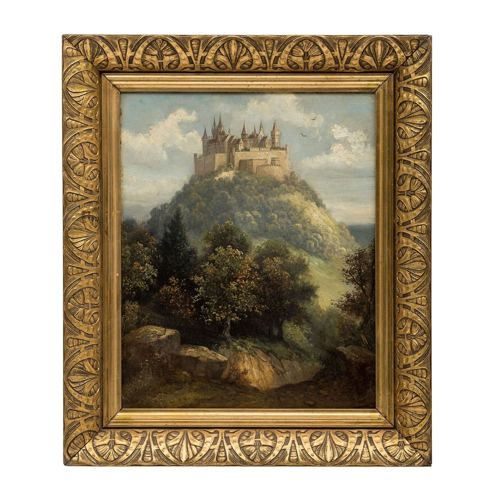 HOFFMANN-SALON, GEORG (württ. Maler 19./20. Jh.), "Burg Hohenzollern",Blick auf den Berg - Bild 2 aus 4