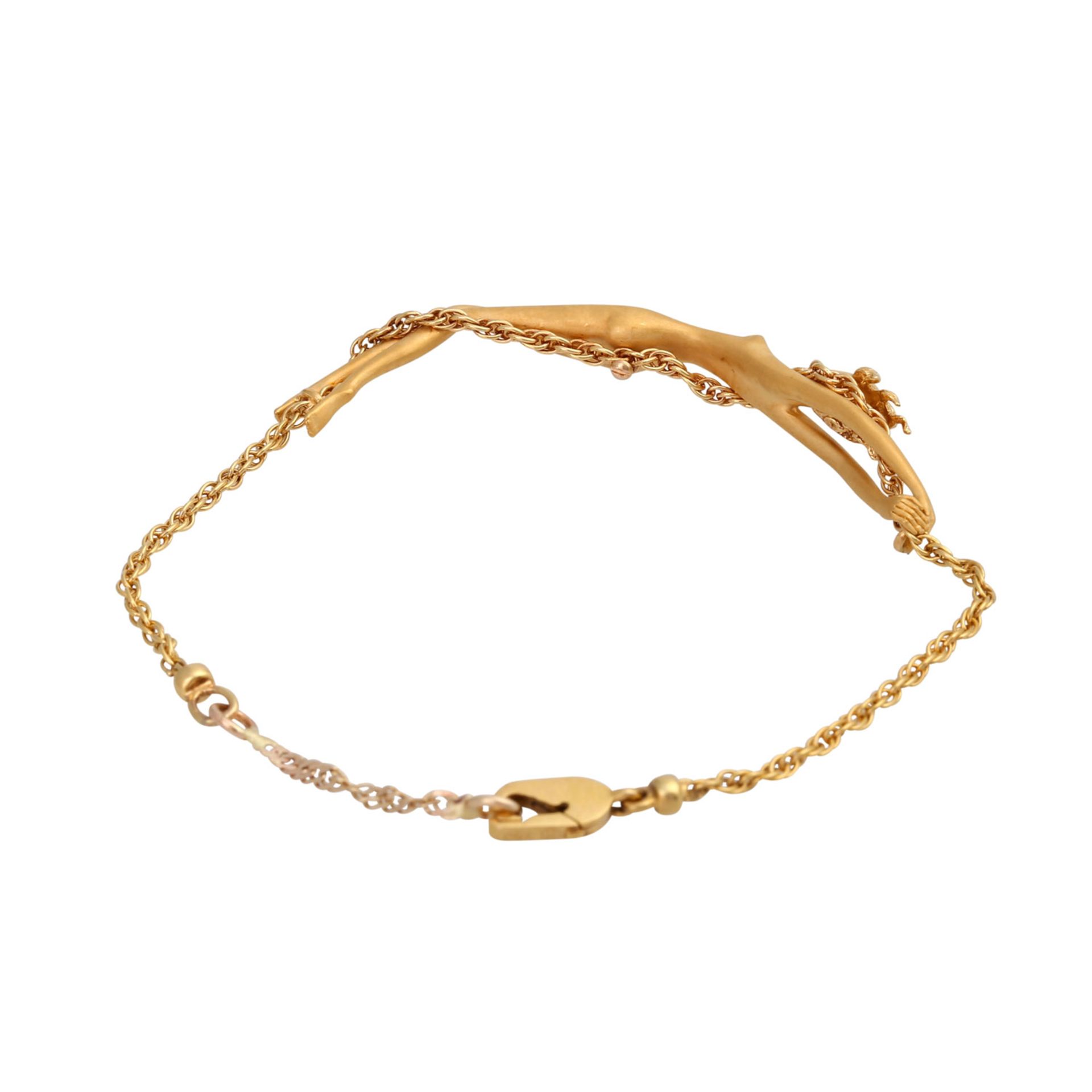 CARRERA Y CARRERA Armband "Venus",GG 18K, L: ca. 17/20 cm (Verlängerung nicht original), Anf. 21. - Bild 3 aus 4