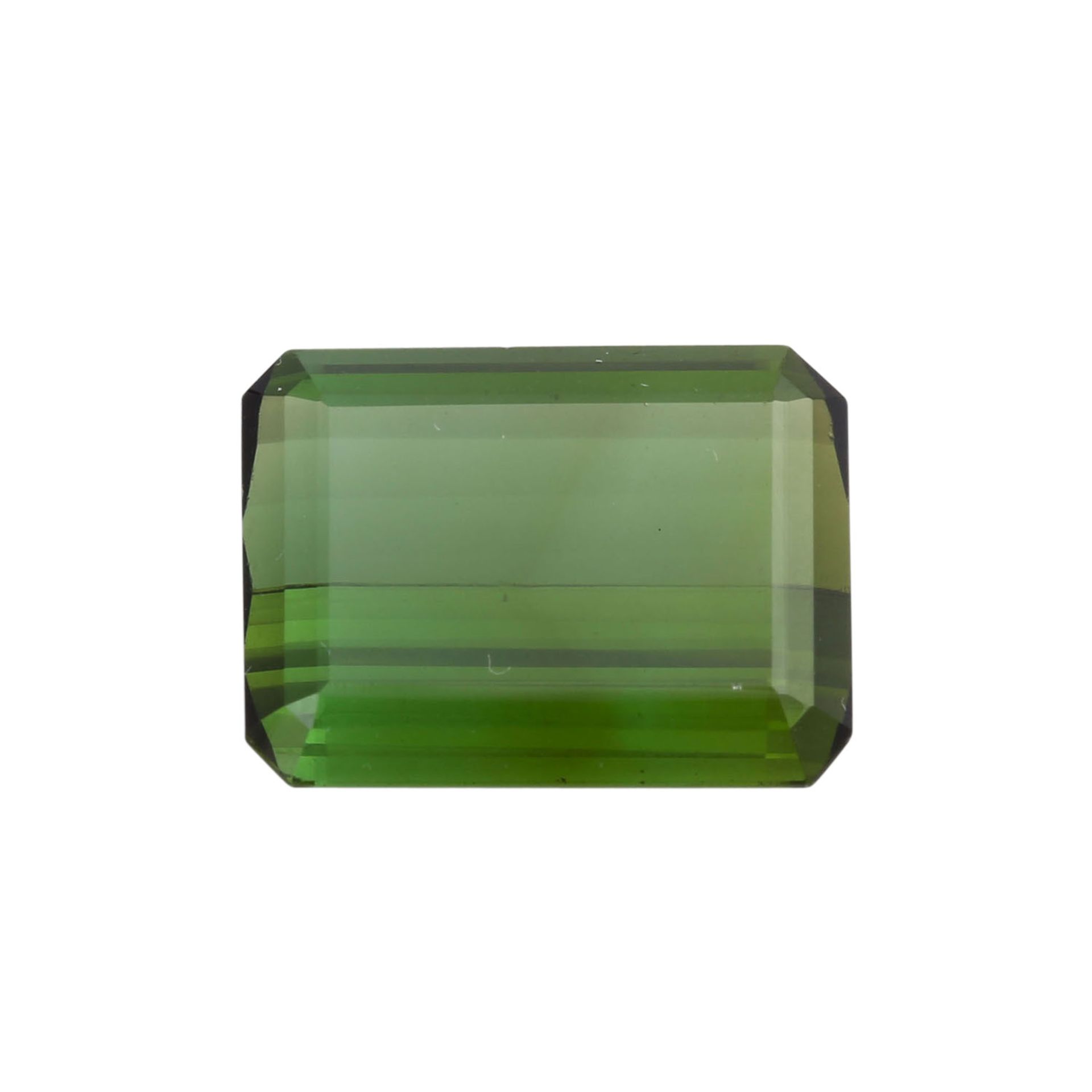 1 loser moosgrüner Turmalin ca. 15,3 ct(ca. 17x13 mm). Partiell minim. best.1 green tourmaline ca.