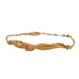 CARRERA Y CARRERA Armband "Venus",GG 18K, L: ca. 17/20 cm (Verlängerung nicht original), Anf. 21.