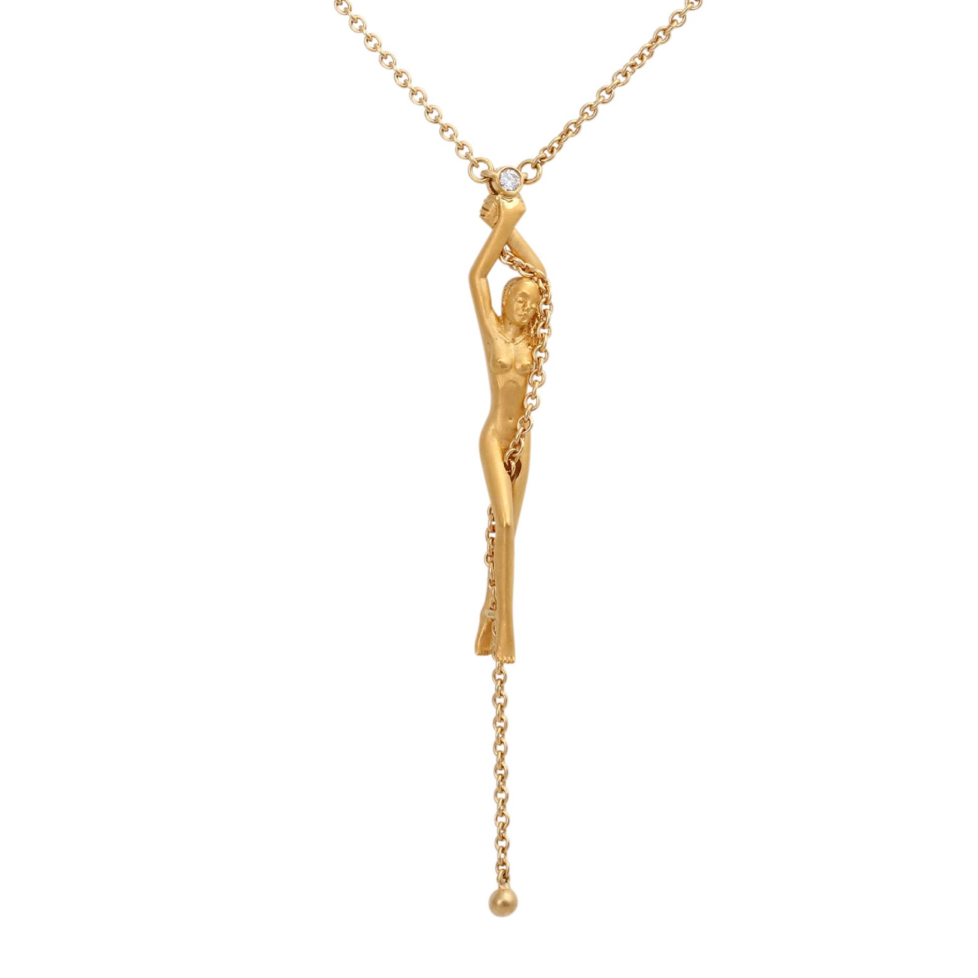 CARRERA Y CARRERA Collier "Venus" mit Brillant, ca. 0,03 ct,KP: ca. 1.970 US Dollar (1996), WBW: ca. - Bild 2 aus 4