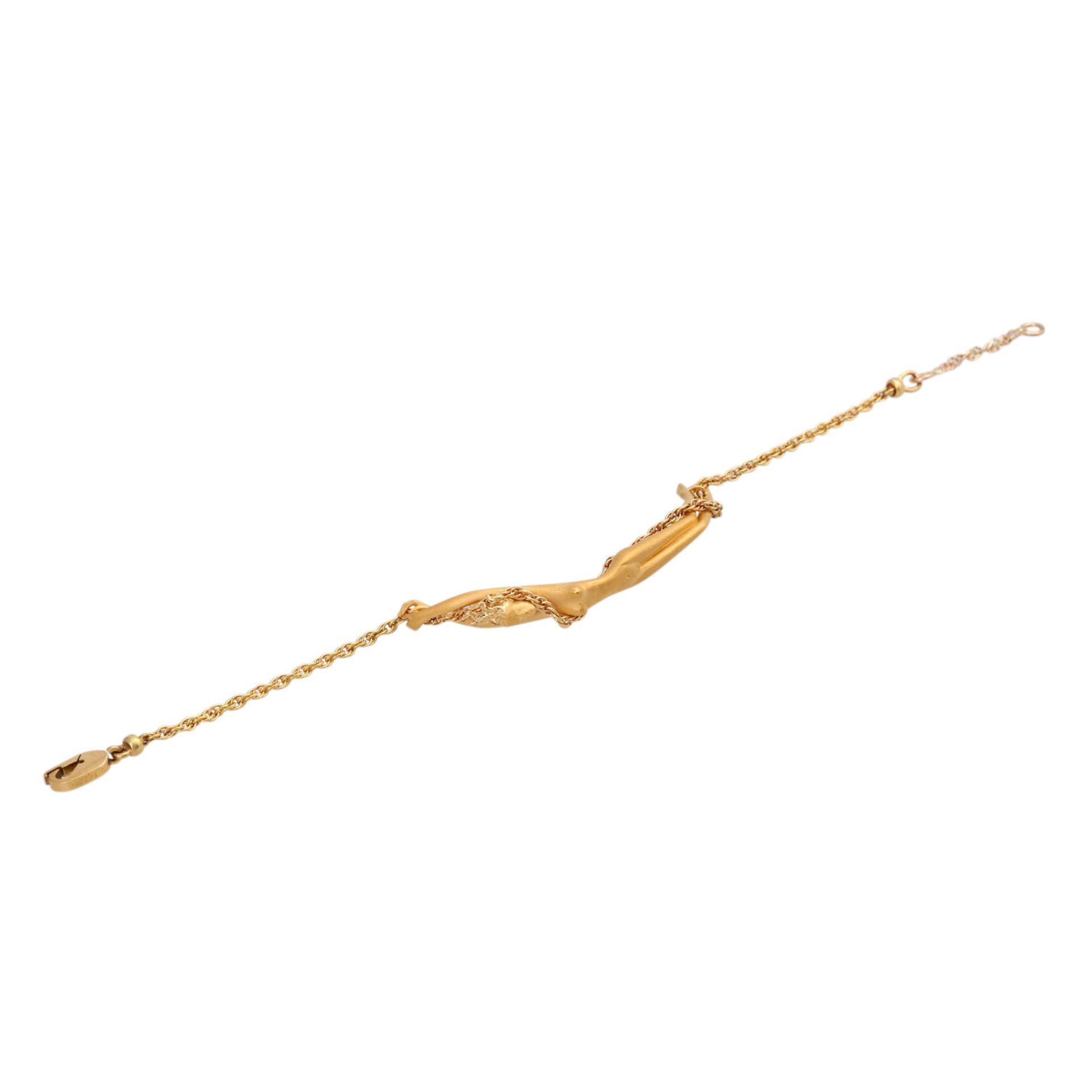 CARRERA Y CARRERA Armband "Venus",GG 18K, L: ca. 17/20 cm (Verlängerung nicht original), Anf. 21. - Bild 4 aus 4