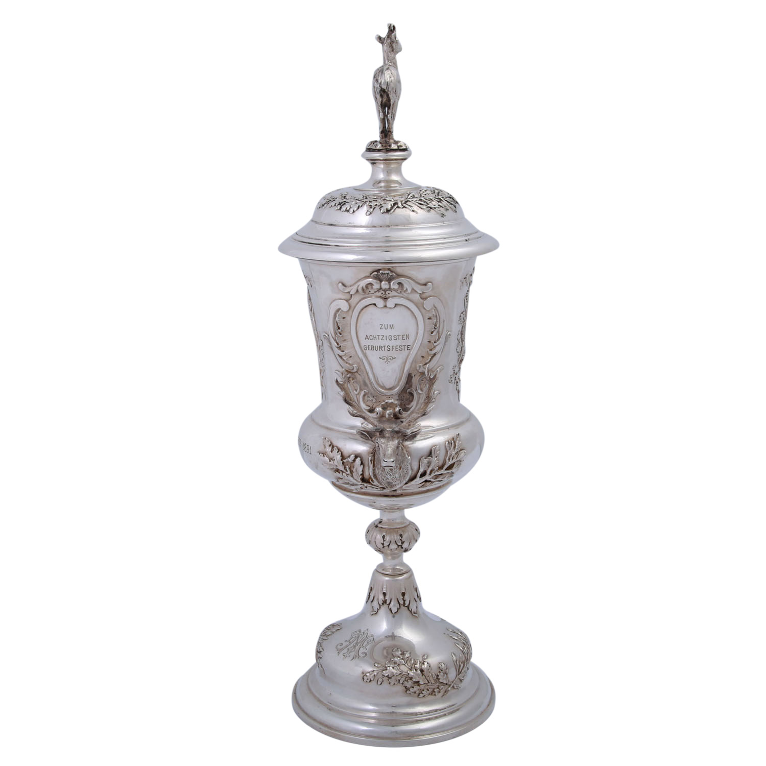 WIEN Deckelpokal, 800 Silber, um 1891.K. und k. Hof & Kammerlieferant J. C. KLINKOSCH (Josef Carl - Image 2 of 10