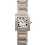 CARTIER Tank Francaise Damenuhr, Ref. W51012Q4.Edelstahl/Gold 18K. Quarz-Werk. Serien-Nr.