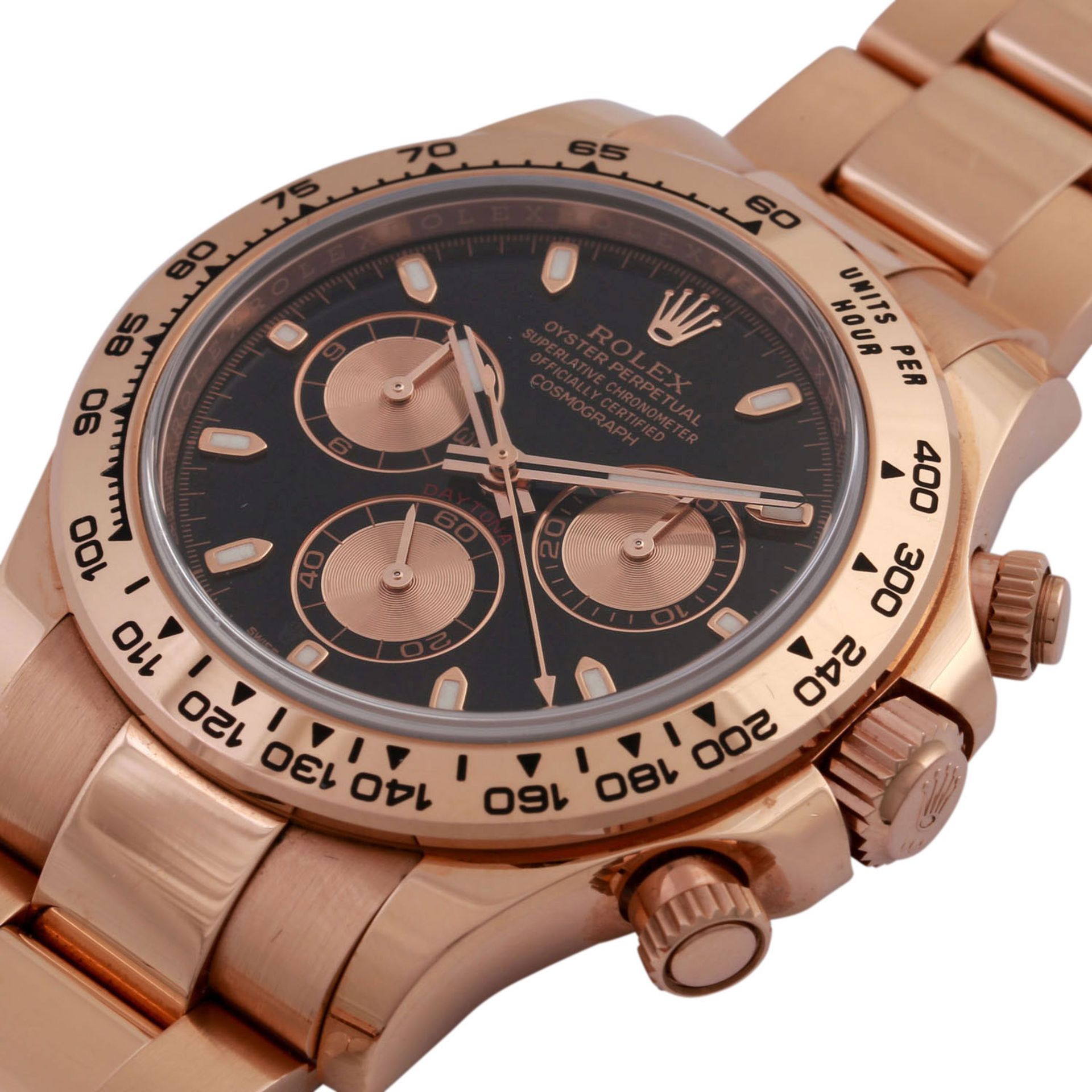 ROLEX Daytona Chronograph Herrenuhr, Ref. 116505. Rosé-Gold 18K.Automatic-Werk. Serien-Nr. 31U70111. - Bild 5 aus 7