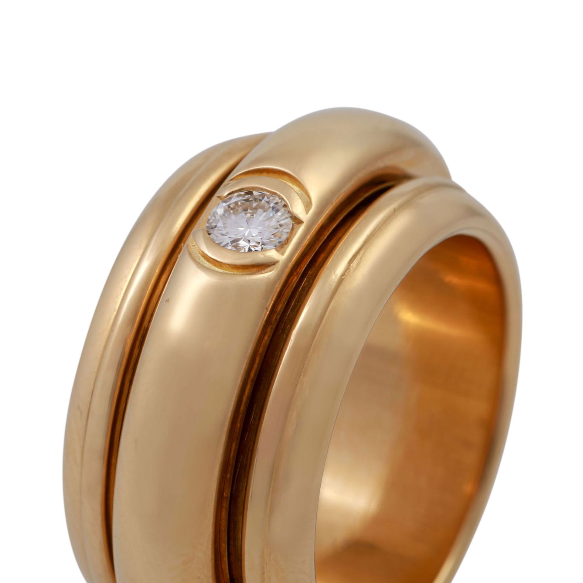 PIAGET Ring "Possession" mit 1 Brillantca. 0,15 ct FW (F-G)/VVS, auf einer beweglichen - Bild 5 aus 5