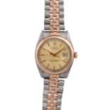 ROLEX Oyster Datejust Vintage Herrenuhr, Ref. 1600, ca. 1960er Jahre.Edelstahl / Gold 14K.