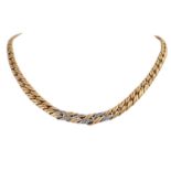 Kette, 18K, mit Steinbesatz,mit Tragespuren, Verkauf nicht unter Goldwert.Necklace, 18K, with