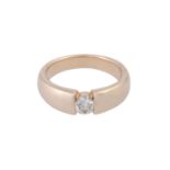 Ring mit Brillant ca. 0,4 ct,GW (K)/SI, GG 14K, RW: 53, 20./21. Jahrhundert, minimale Tragespuren.