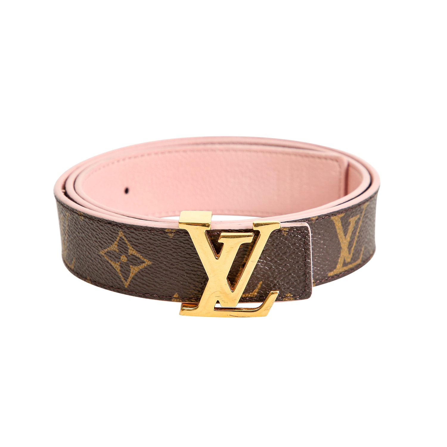 LOUIS VUITTON Wendegürtel "INITIALES 30 MM", Länge 80cm.NP.: 370,-€. Wendefunktion mit Monogram