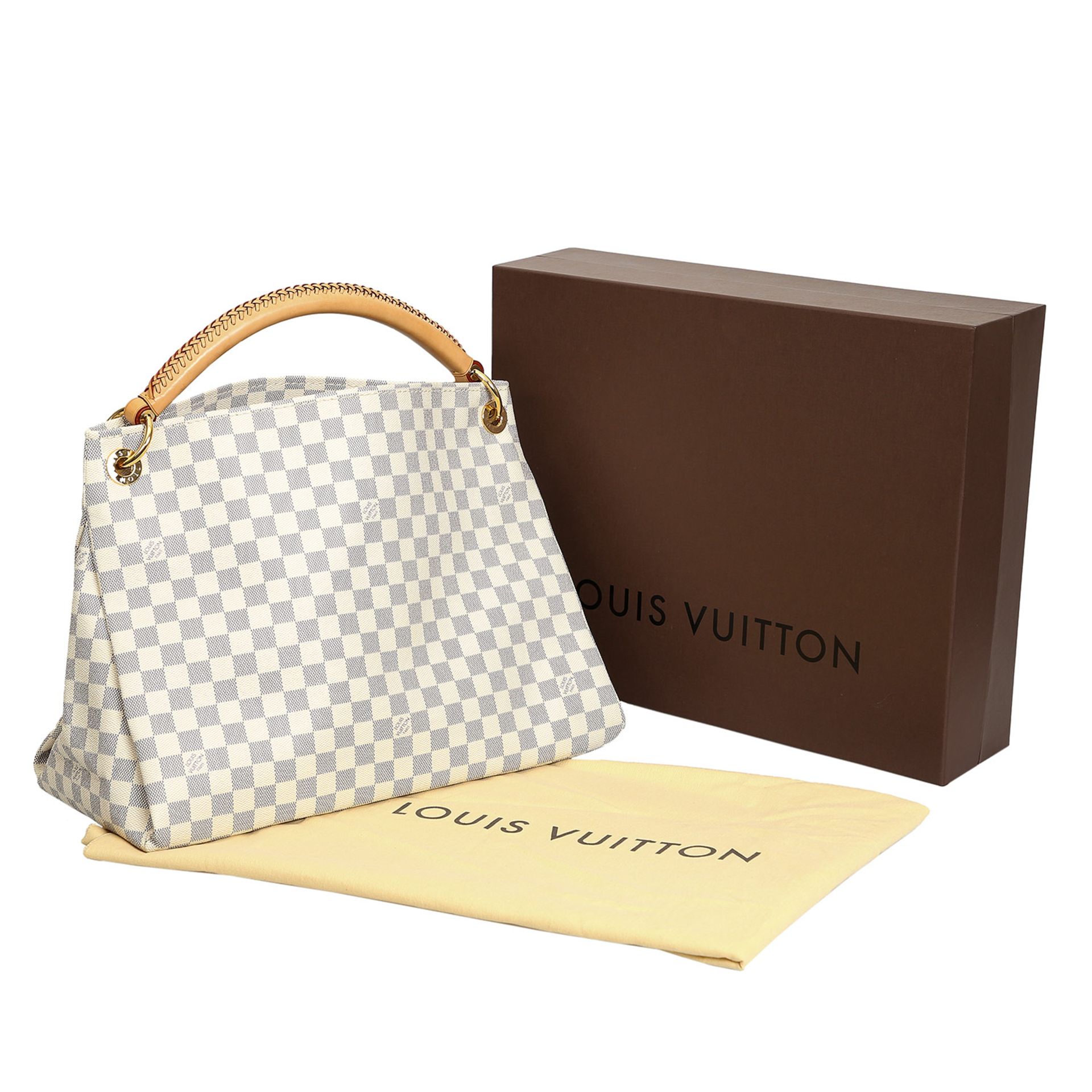 LOUIS VUITTON Hobobag "ARTSY MM", Koll.: 2012, akt. NP.: 1.490,-€.Damier Azur Canvas Serie mir - Bild 6 aus 6