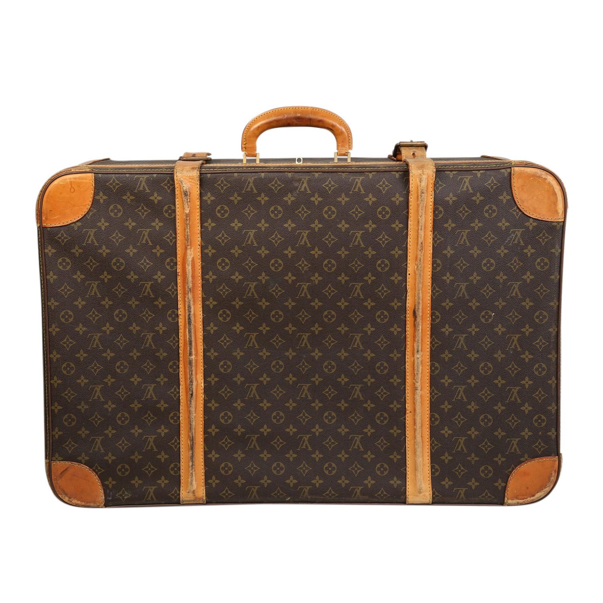 LOUIS VUITTON Reisekoffer "STRATOS 75".Wohl 70er Jahre. Monogram Canvas Serie mit verstärktem