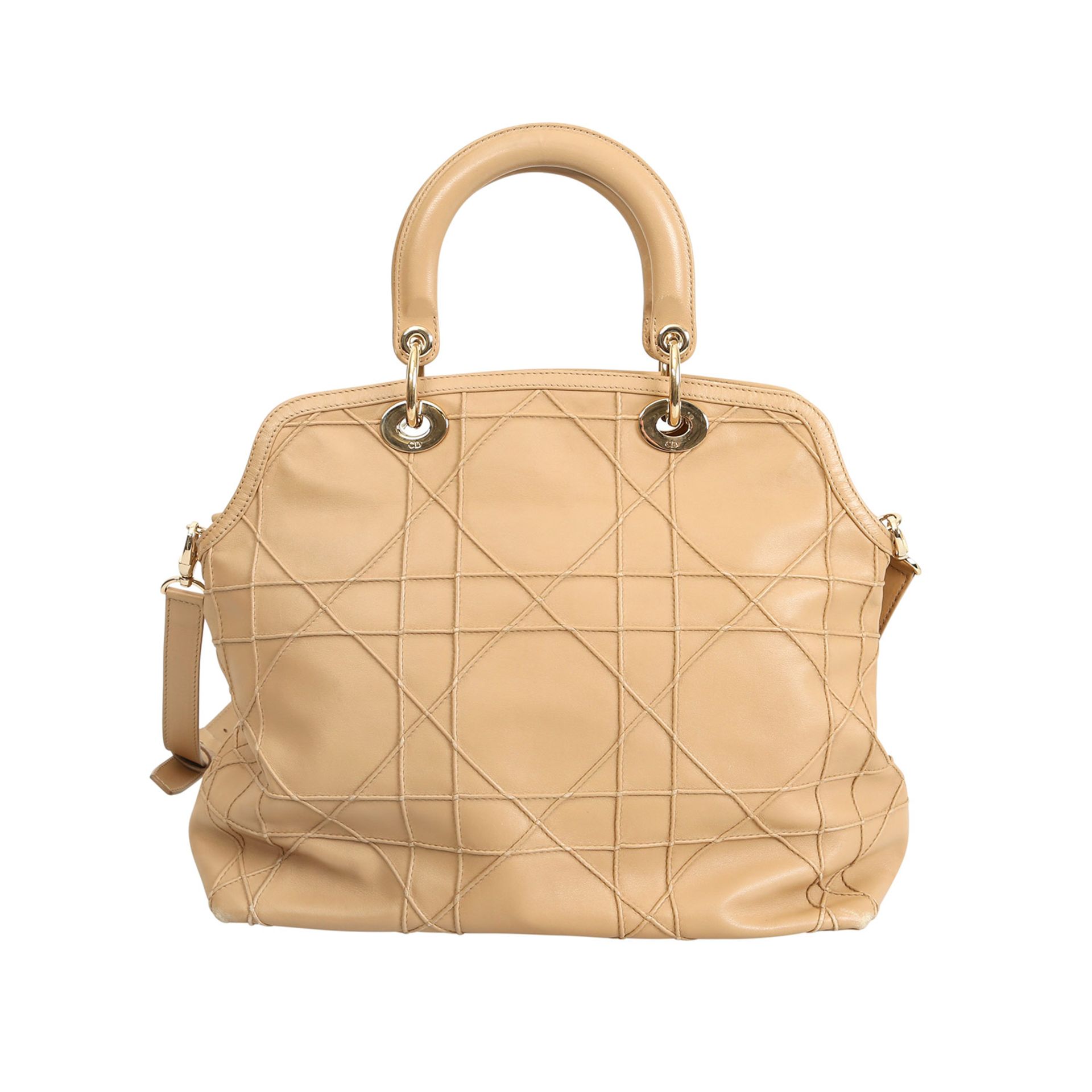 DIOR Henkeltasche "GRANVILLE TOTE BAG".Letzter Listenpreis 2016 ca.: 2.200,-€. Lammleder in Beige - Bild 4 aus 6