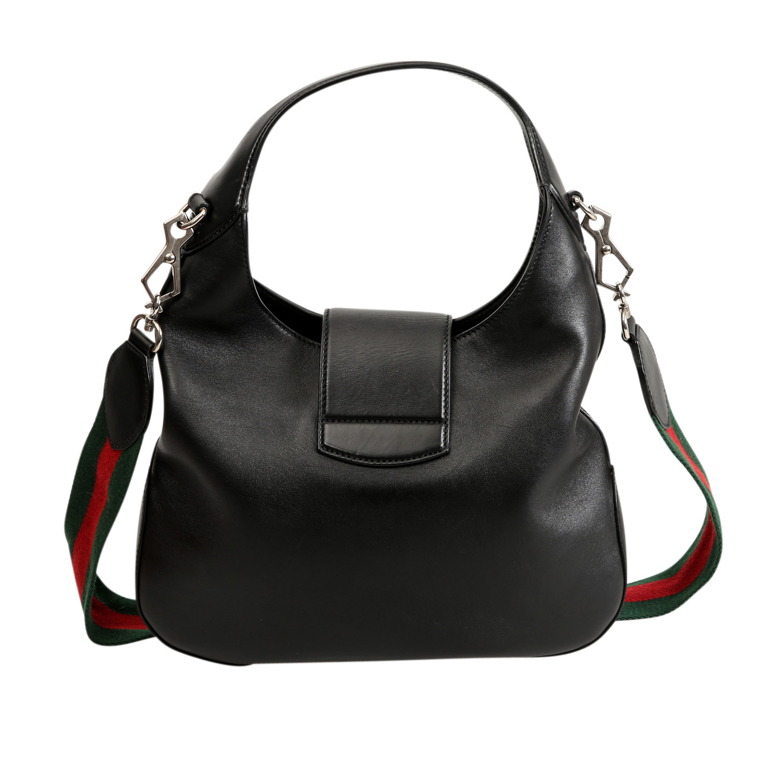 GUCCI Hobo-Bag "DIONYSUS".NP.: 1750,-€. Glattleder in schwarz mit typischem Streifendetail in Rot/ - Image 4 of 7