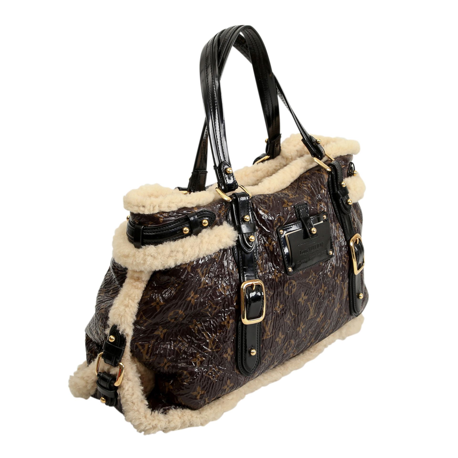 LOUIS VUITTON Schultertasche "SHEARLING THUNDER BAG", Koll. 2007.Limitierte Edition. Monogram Canvas - Bild 2 aus 6