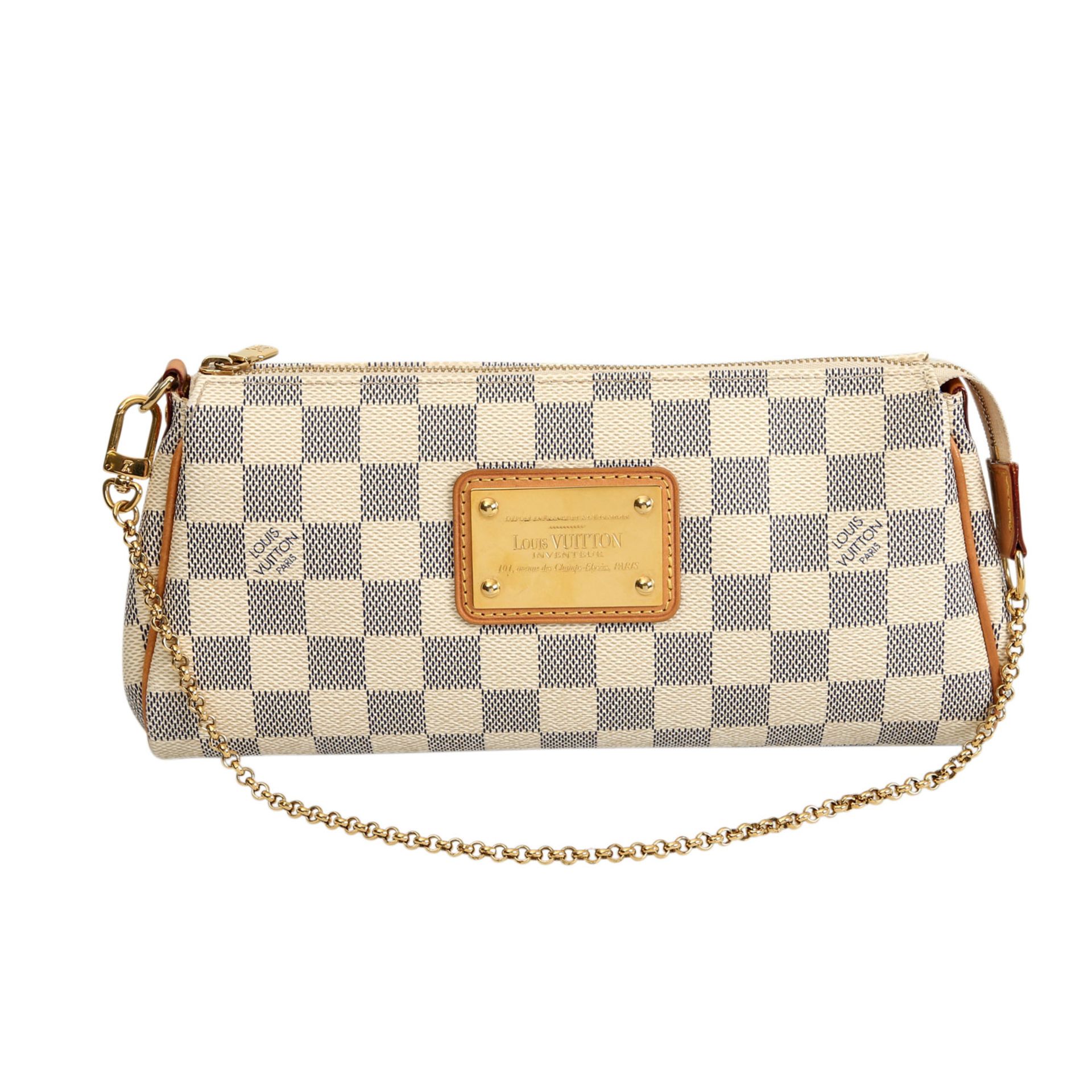 LOUIS VUITTON Umhängetasche "EVA", Koll. 2012.Letzter LP. ca.: 450,-€. Damier Azur Canvas Serie,