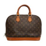 LOUIS VUITTON Henkeltasche "ALMA PM", Koll.: 1996, akt. NP.: 1.150,-€.Monogram Canvas Serie mit