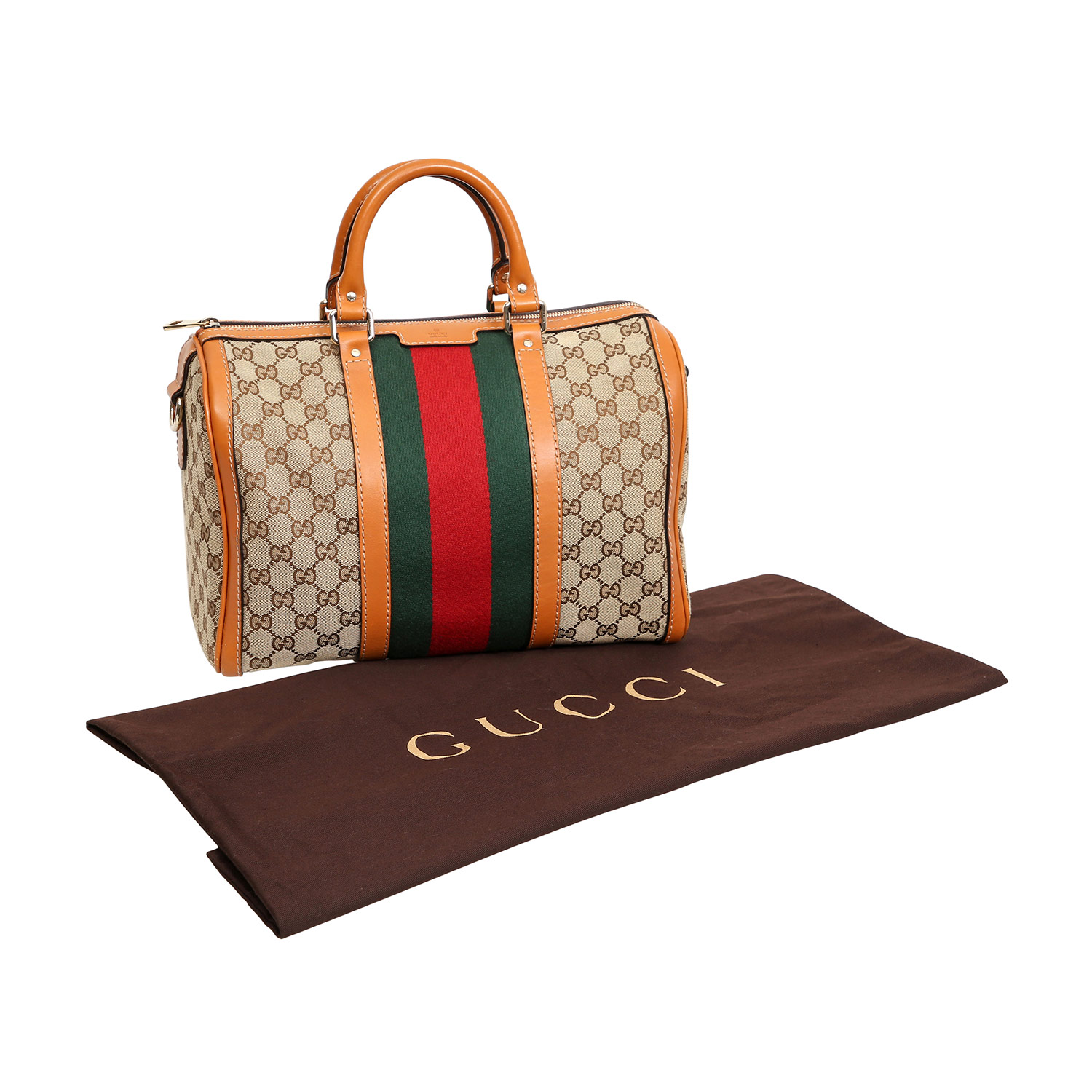 GUCCI Henkeltasche, NP.: 695,-€.Boston Bag aus Guccissima Canvas mit cogancfarbenen Glattleder- - Image 7 of 7