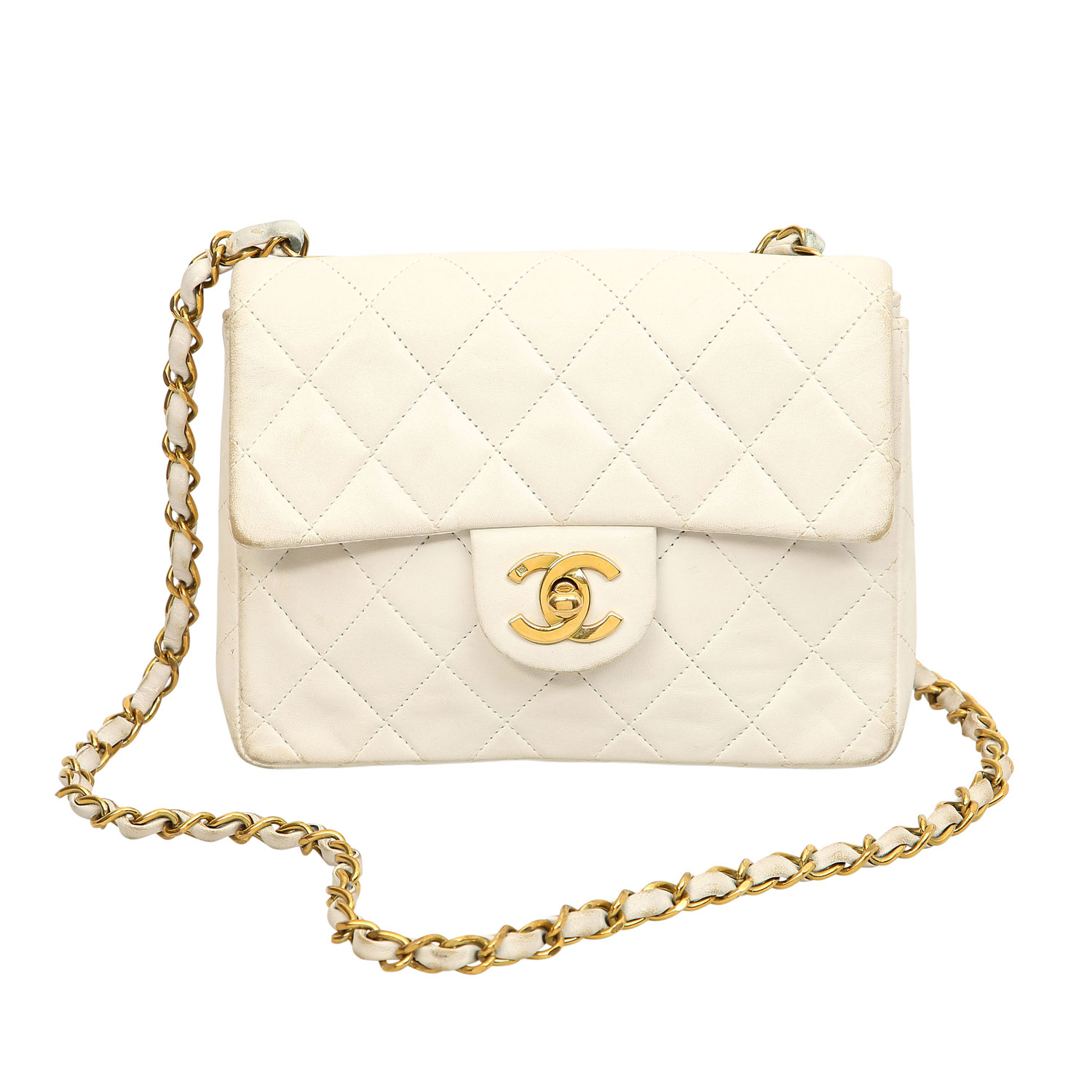 CHANEL Umhängetasche "SINGLE FLAP MINI", Koll.: 1994, akt. NP.: 2.500,-€.In Rauten gestepptes