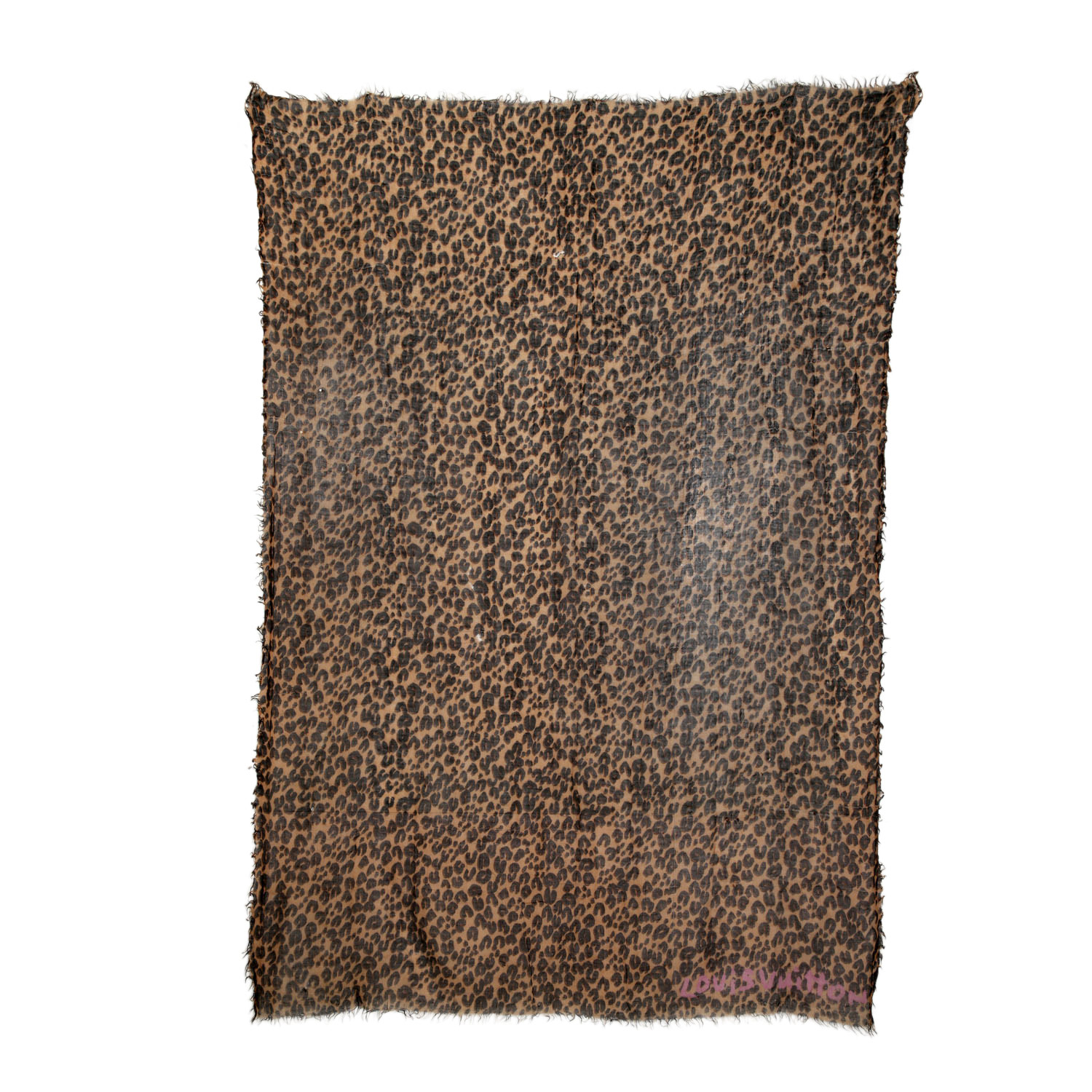 LOUIS VUITTON Schal "LEOPARD STOLA", akt. NP.: 615,-€.70% Kaschmir 30% Seide. 135 x 195 cm.