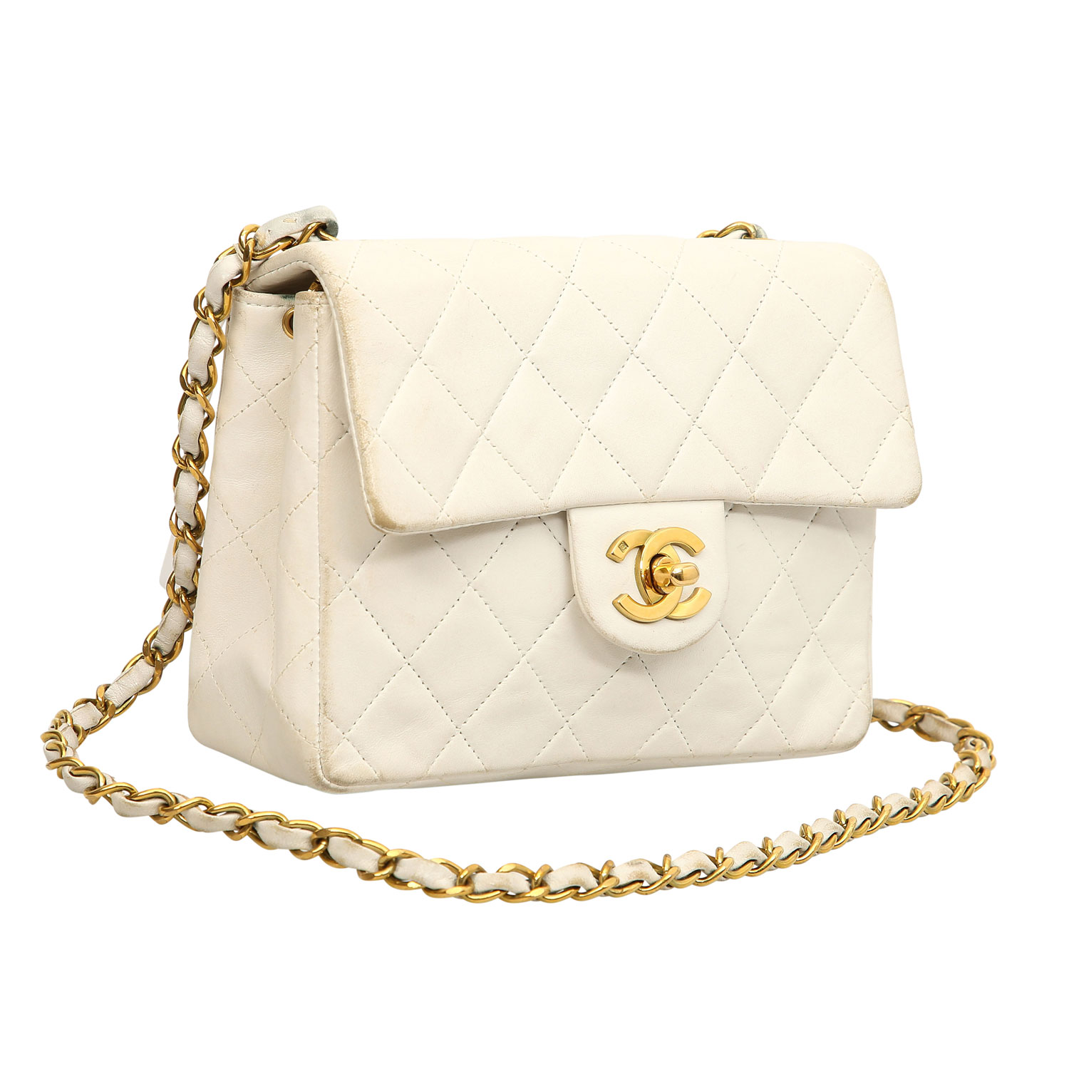 CHANEL Umhängetasche "SINGLE FLAP MINI", Koll.: 1994, akt. NP.: 2.500,-€.In Rauten gestepptes - Image 2 of 6