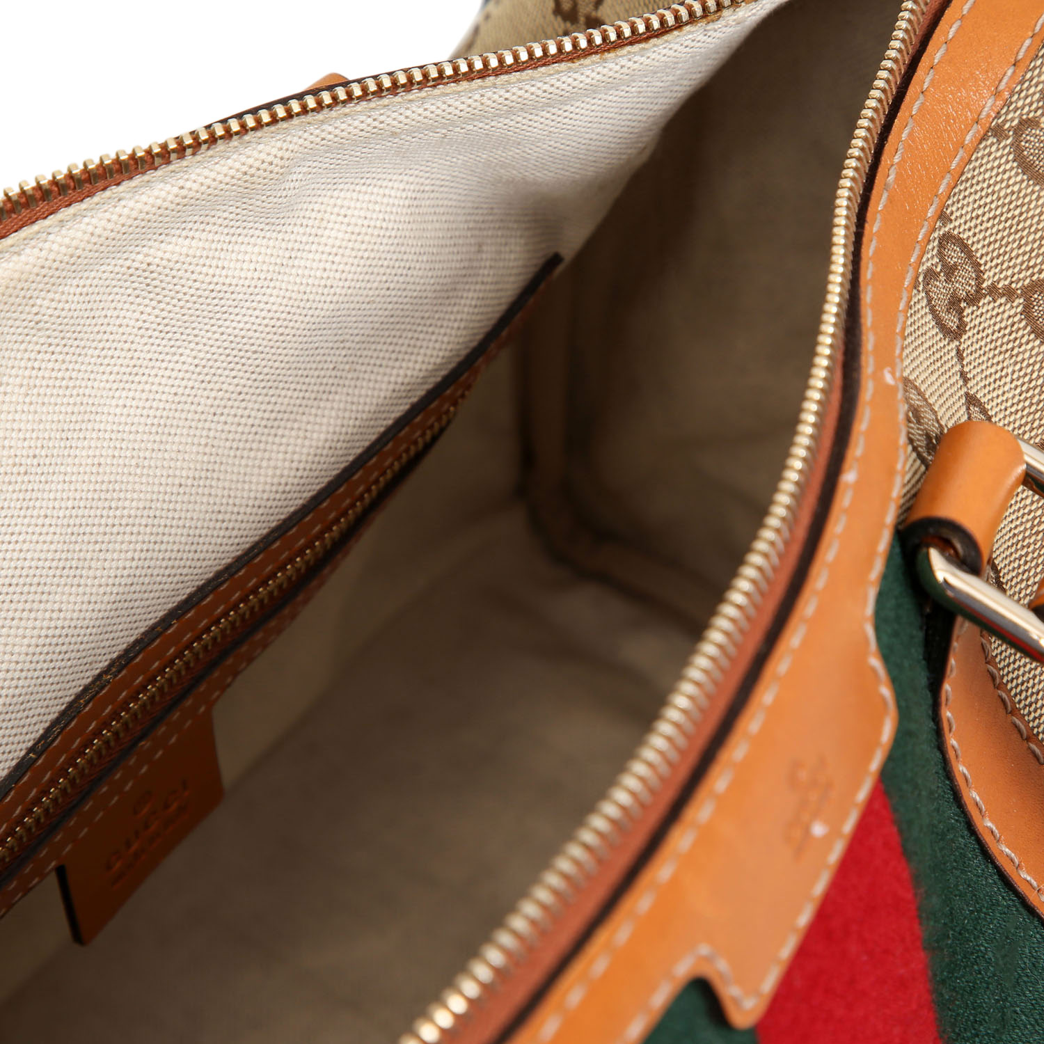 GUCCI Henkeltasche, NP.: 695,-€.Boston Bag aus Guccissima Canvas mit cogancfarbenen Glattleder- - Image 6 of 7