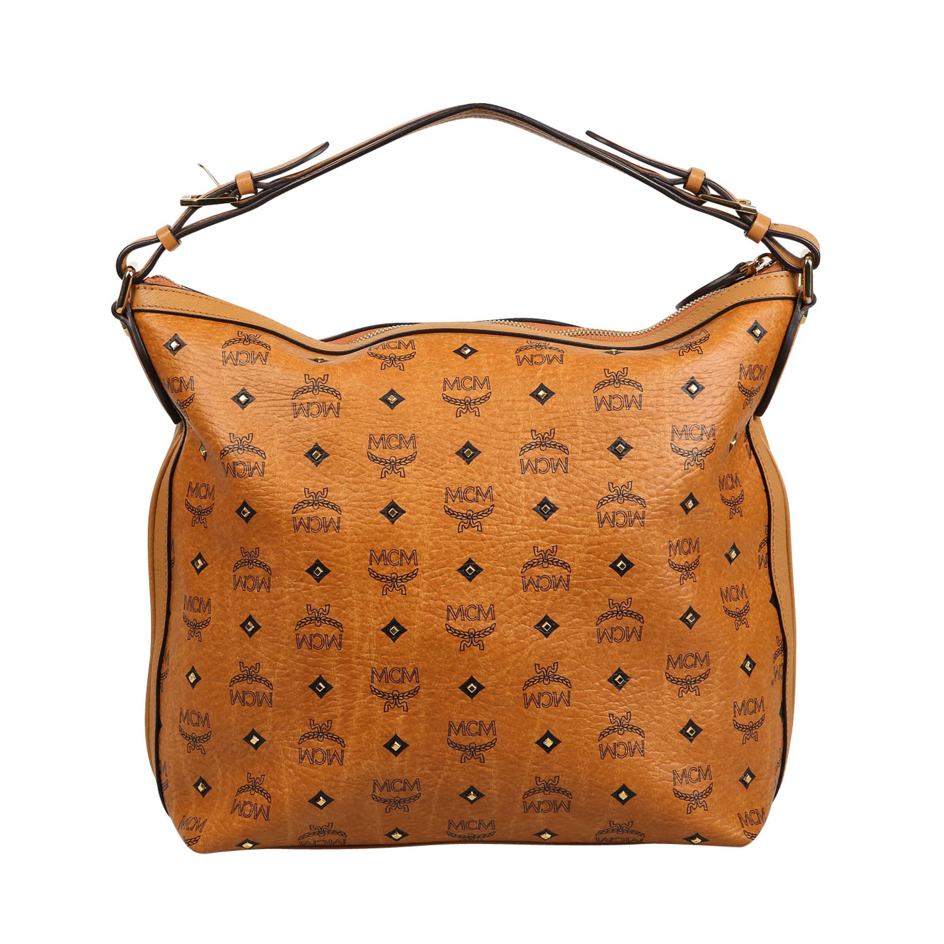 MCM Hobo-Bag.NP. ca.: 750,-€. Visetos Serie in Cognac, goldfarbene Hardware, Nietendetails in - Bild 4 aus 6