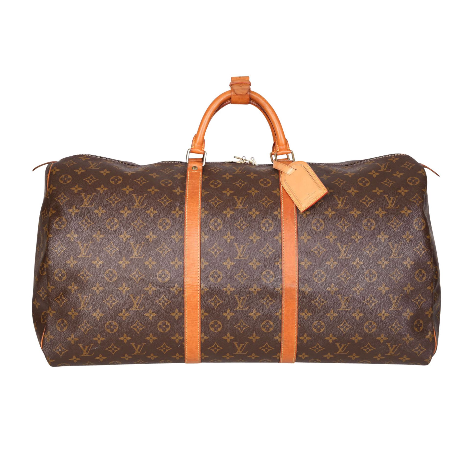 LOUIS VUITTON Weekender "KEEPALL 60", Koll.: 1994, NP.: ca. 1.200,-€.Monogram Canvas Serie mit