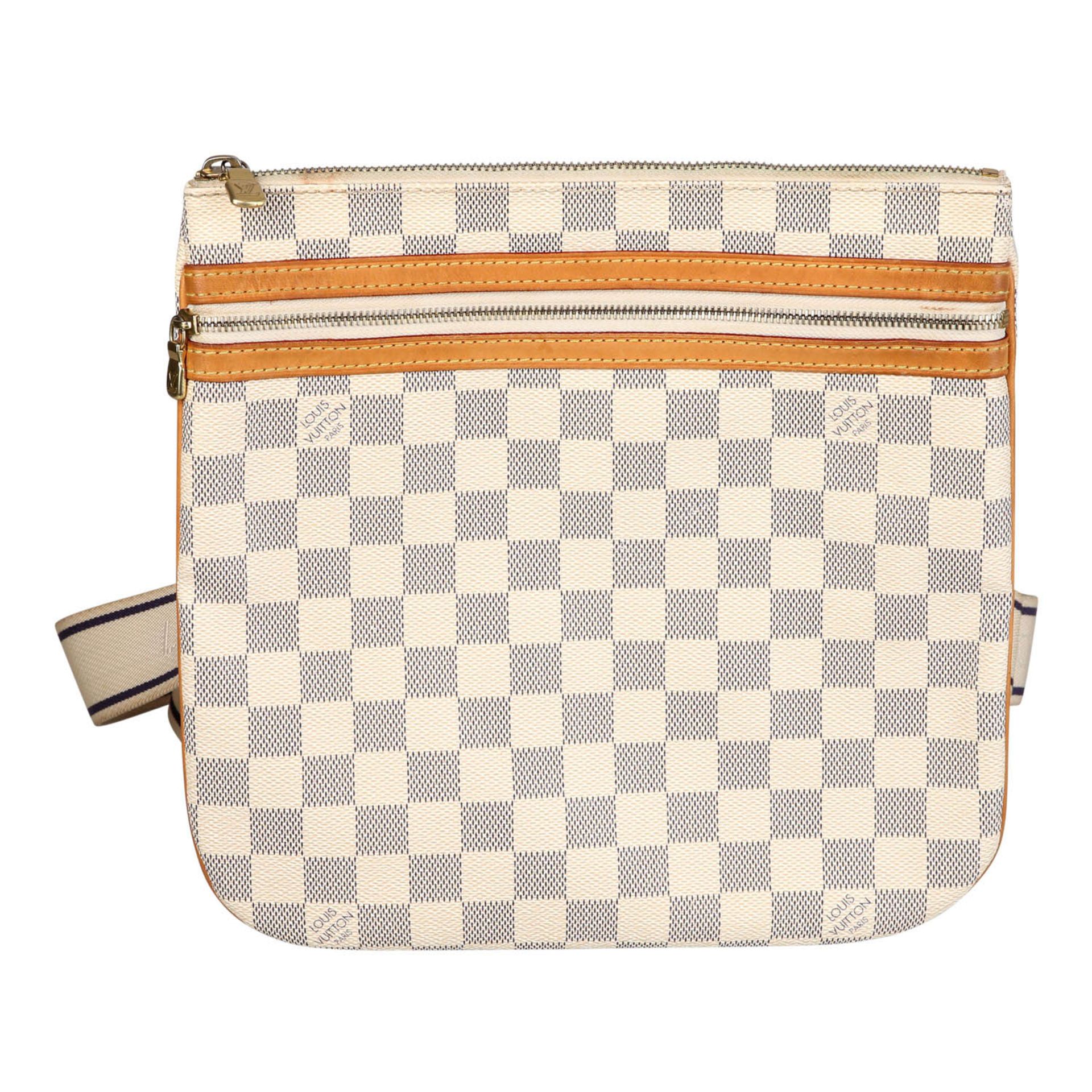 LOUIS VUITTON Umhängetasche "POCHETTE BOSPHORE" , Koll.: 2007.NP.ca.: 980,-€. Damier Azur Serie,