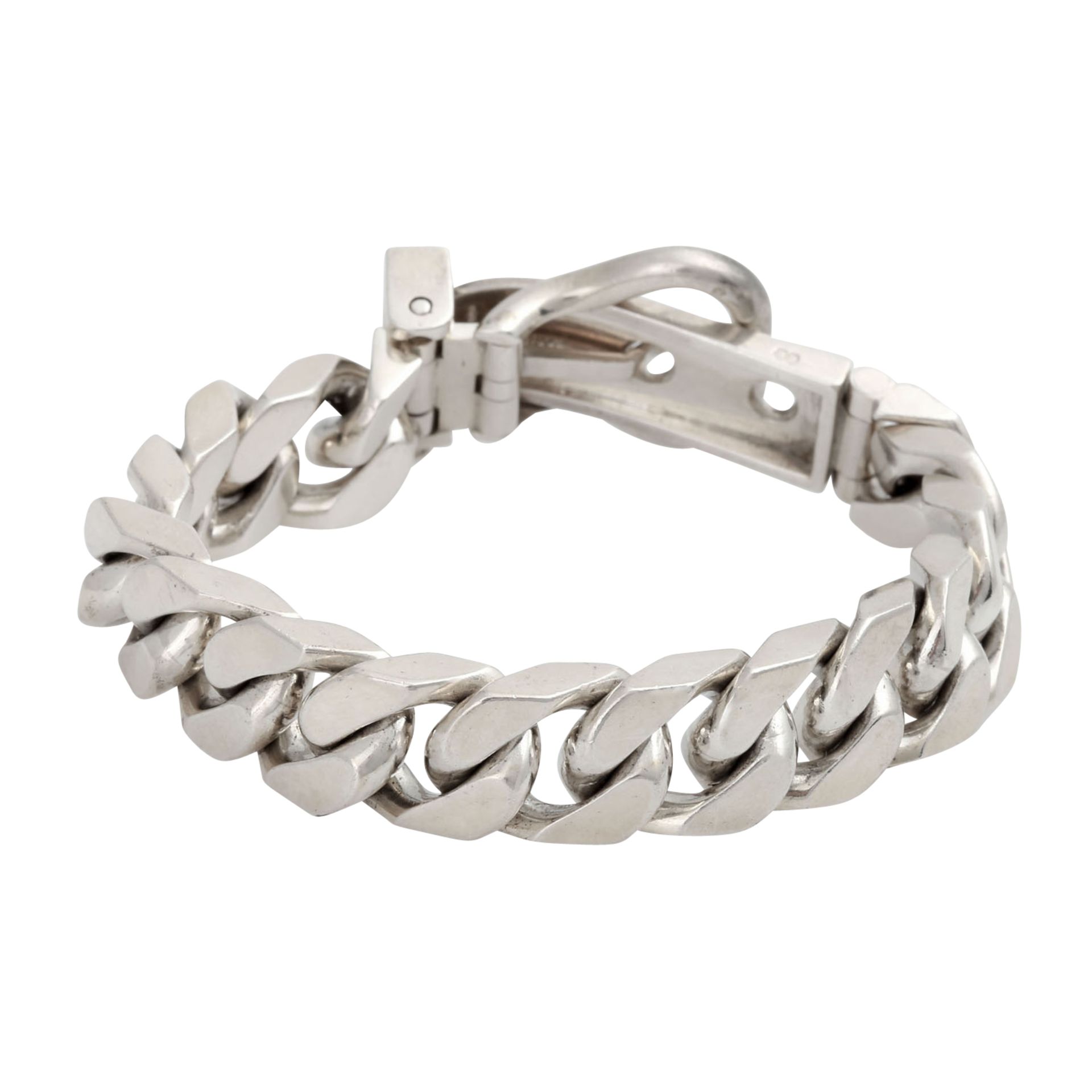 HEMRÉS Armband "BOUCLE SELLIER".Akt. NP.ca.: 2.900,-€. Ca. 70ziger Jahre. 925 Silber, Gliederkette - Bild 3 aus 5