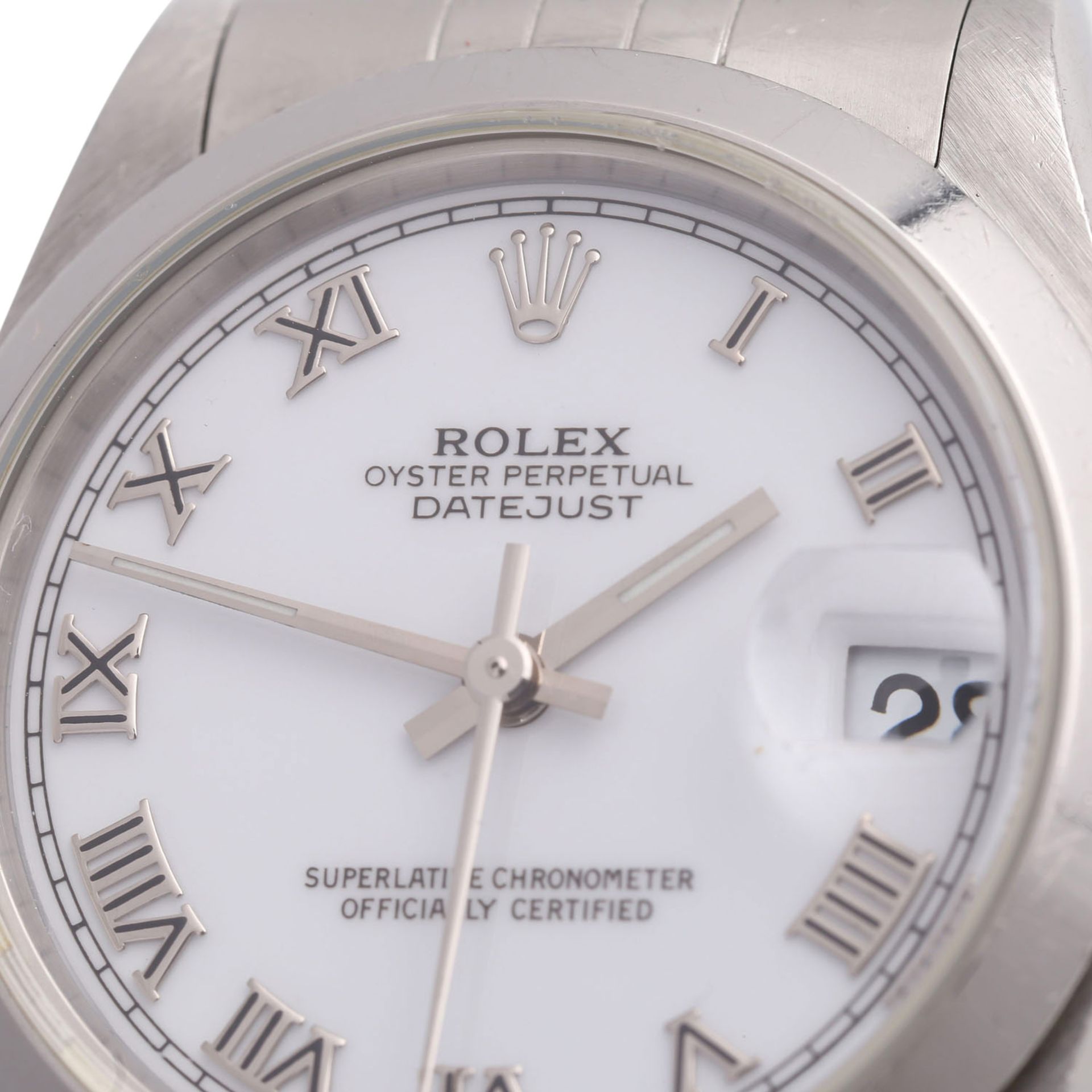 ROLEX Oyster Datejust Damenuhr midsize, Ref. 78240. Edelstahl.Automatic-Werk. Weißes Ziffernblatt m. - Bild 5 aus 6