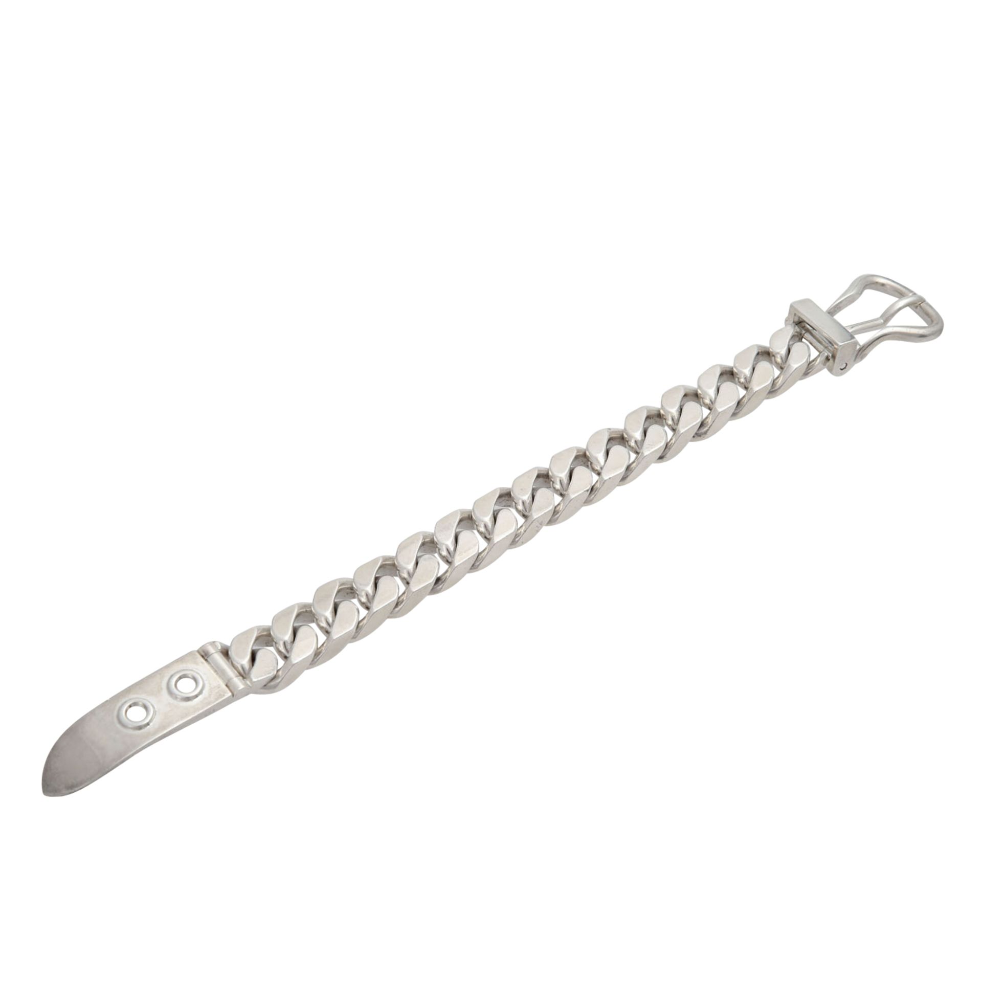 HEMRÉS Armband "BOUCLE SELLIER".Akt. NP.ca.: 2.900,-€. Ca. 70ziger Jahre. 925 Silber, Gliederkette - Bild 4 aus 5