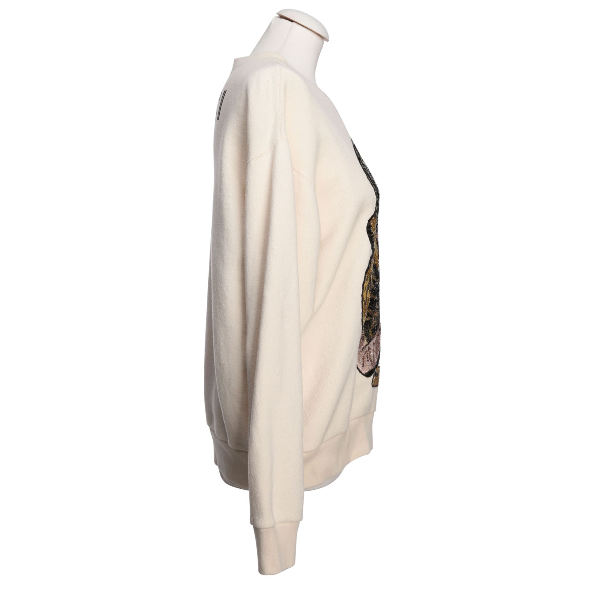 GUCCI Pullover, Gr. XS.NP.: 1.380,-€. Textil in Beige mit Schneewittchen-Motiv. Pilling und - Bild 3 aus 4