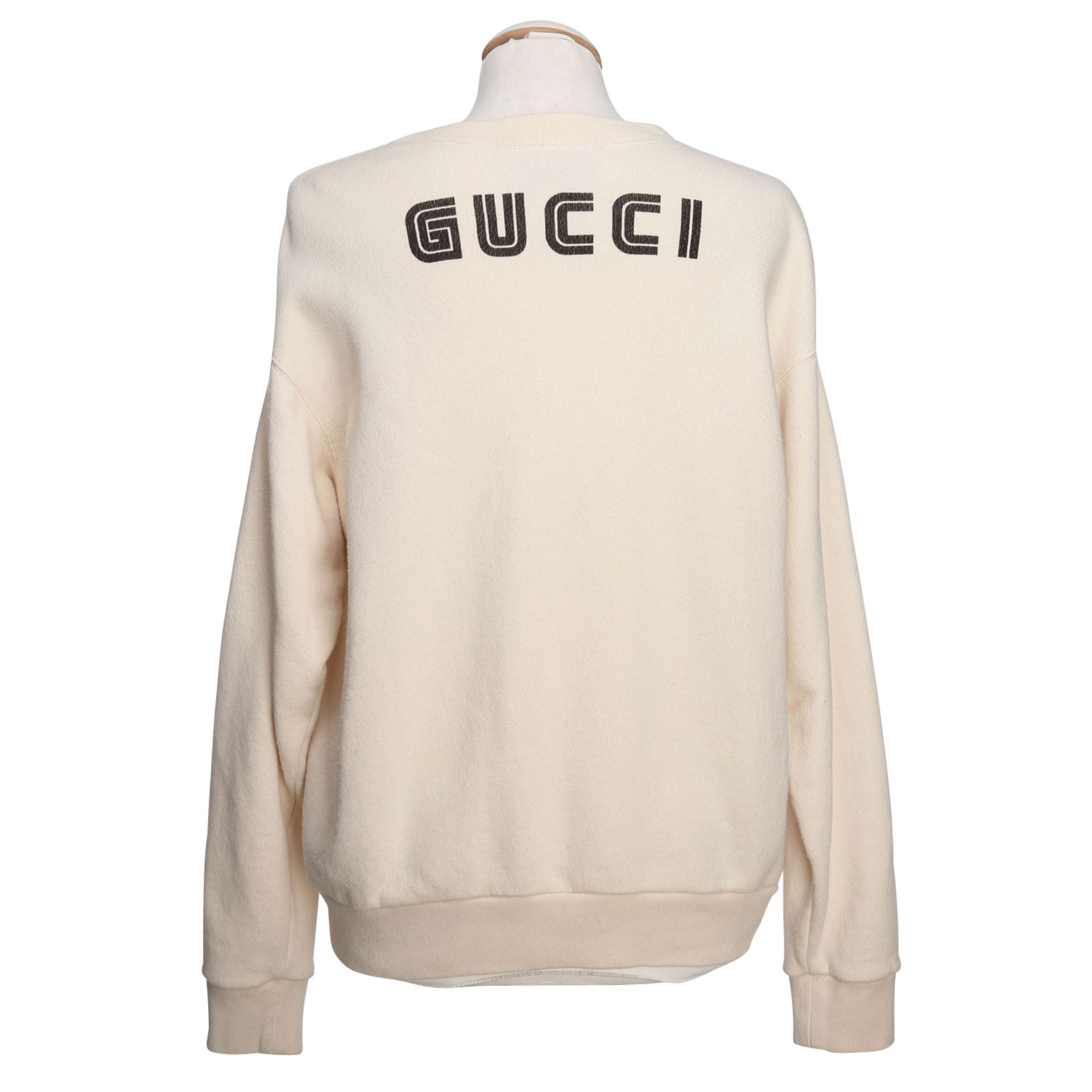 GUCCI Pullover, Gr. XS.NP.: 1.380,-€. Textil in Beige mit Schneewittchen-Motiv. Pilling und - Bild 4 aus 4