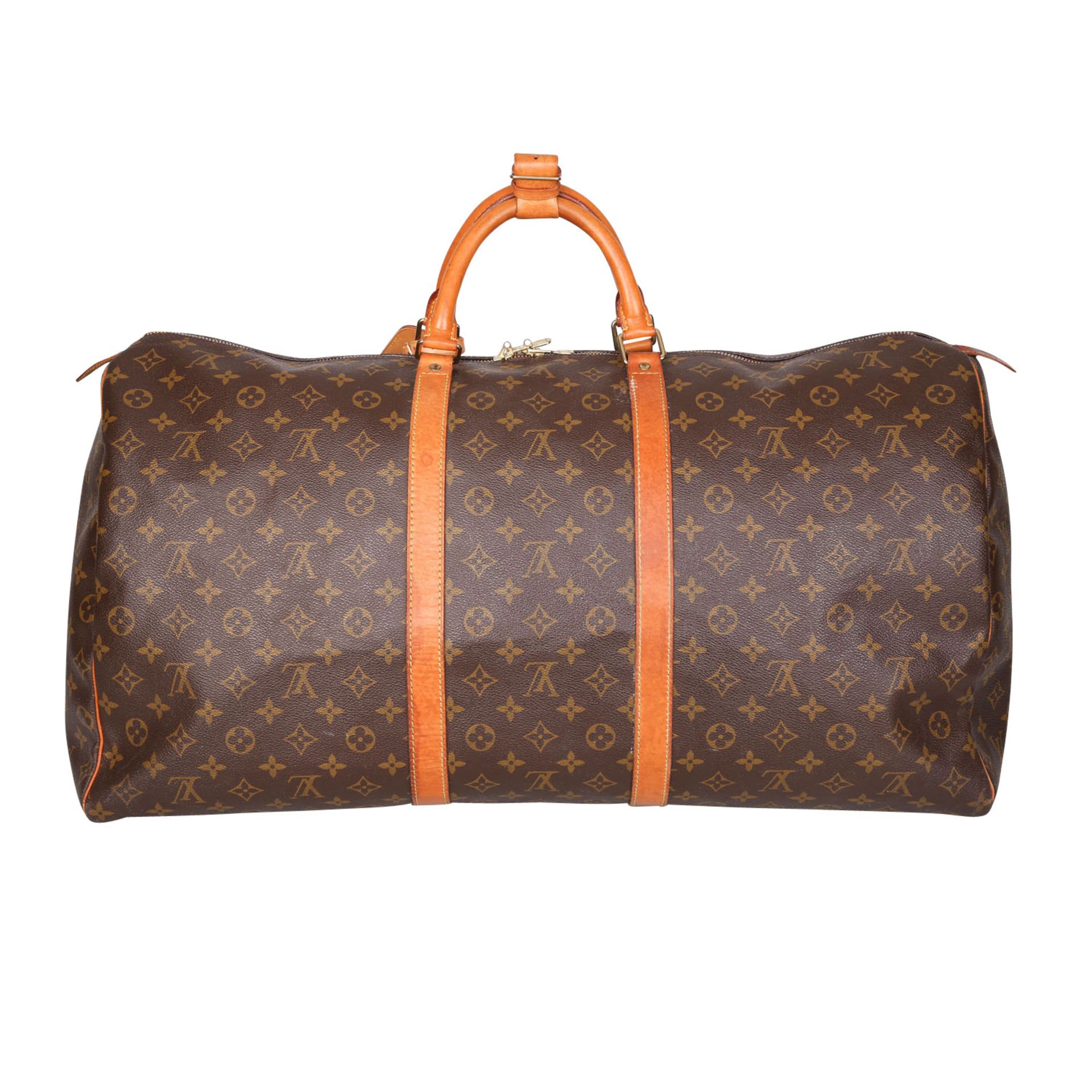 LOUIS VUITTON Weekender "KEEPALL 60", Koll.: 1994, NP.: ca. 1.200,-€.Monogram Canvas Serie mit - Bild 4 aus 5