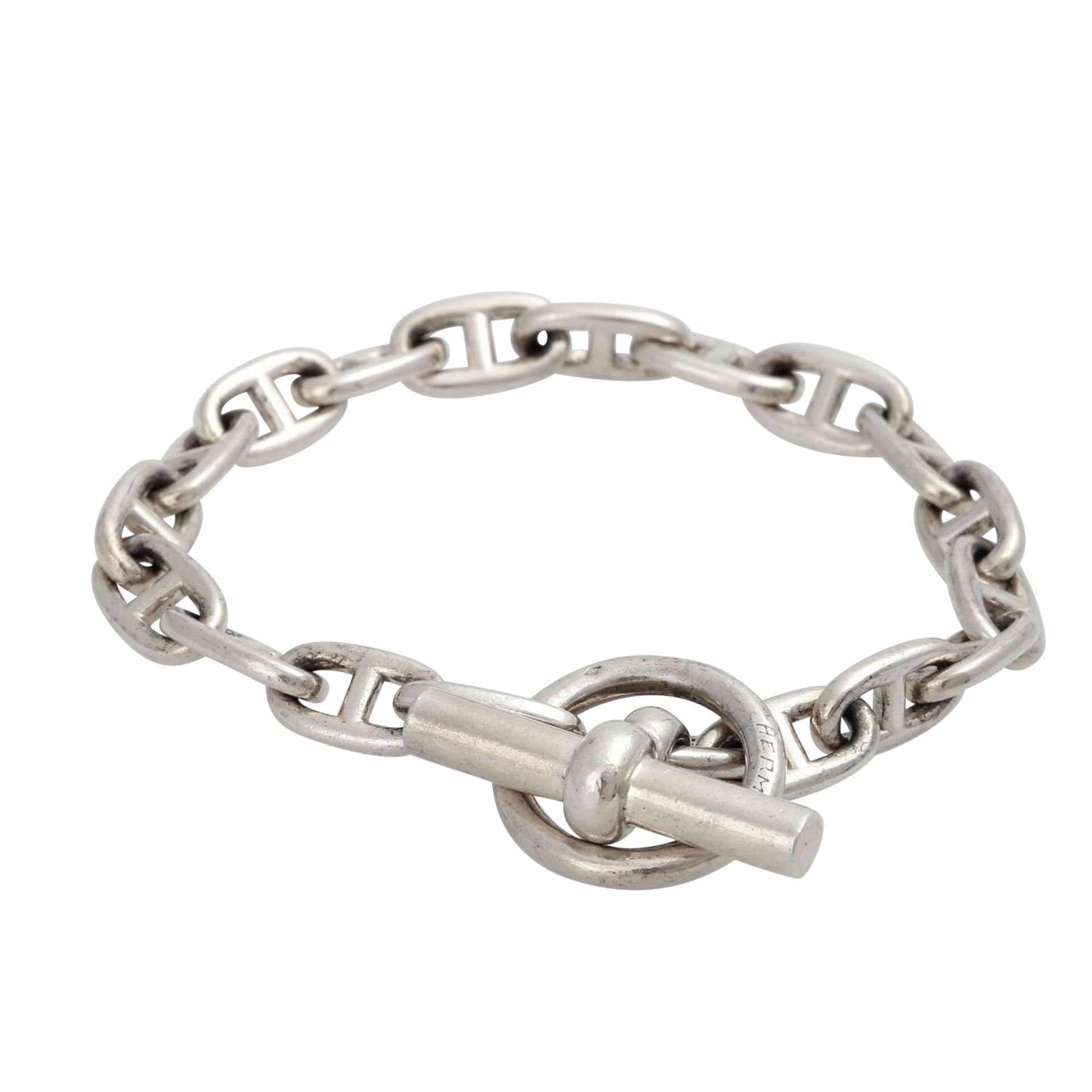 HERMÈS Armband "CHAIN D'ANCRE".NP.ca.: 900,-€. 925 Silber. Ca. 70ziger Jahre. Einzelne ineinander - Bild 3 aus 5