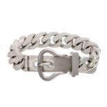 HEMRÉS Armband "BOUCLE SELLIER".Akt. NP.ca.: 2.900,-€. Ca. 70ziger Jahre. 925 Silber, Gliederkette