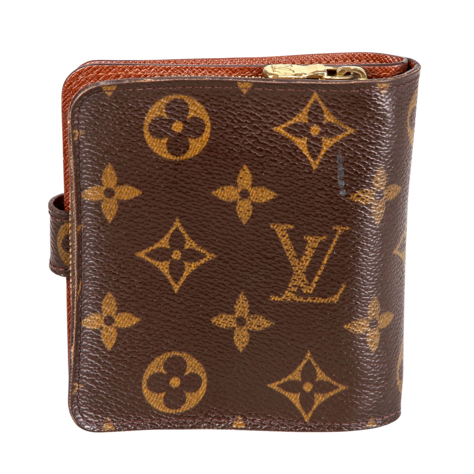 LOUIS VUITTON Portemonnaie "ZIPPY COMPACT", Koll.: 2004.Monogram Canvas Serie mit goldfarbener - Bild 4 aus 7