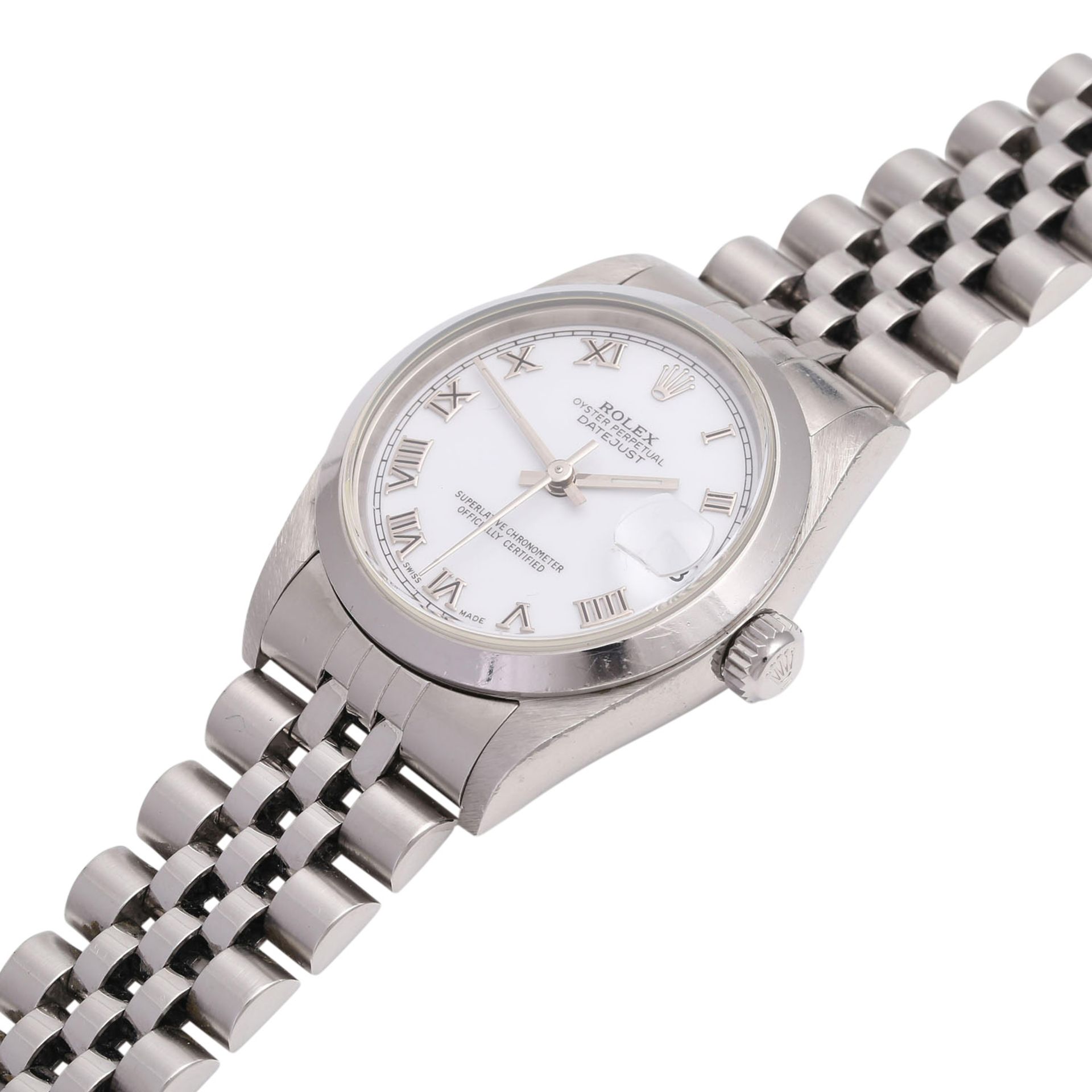 ROLEX Oyster Datejust Damenuhr midsize, Ref. 78240. Edelstahl.Automatic-Werk. Weißes Ziffernblatt m. - Bild 4 aus 6