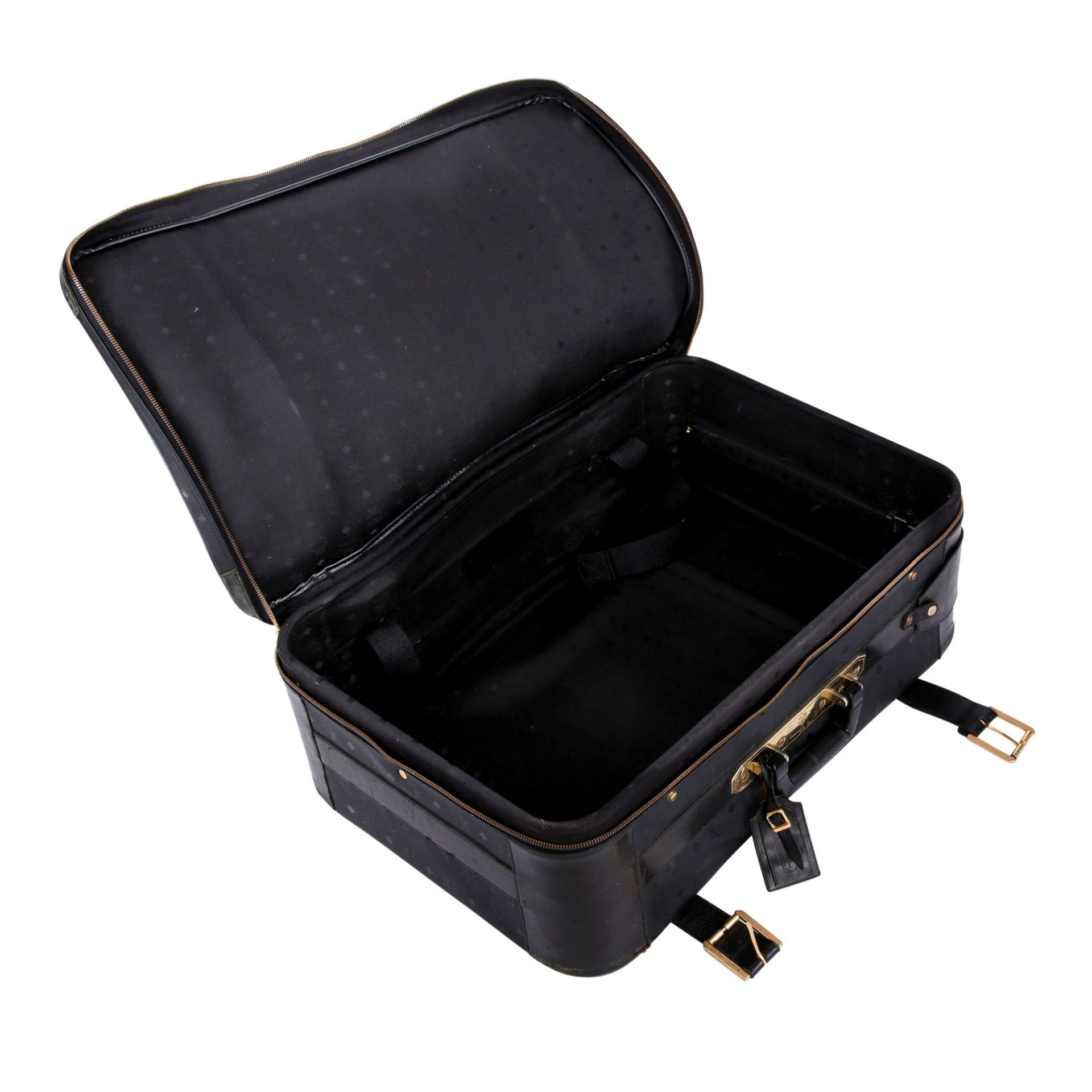 MCM VINTAGE Koffer.Visetos Serie in Schwarz mit einem Henkel, goldfarbener Hardware und zwei - Bild 6 aus 6