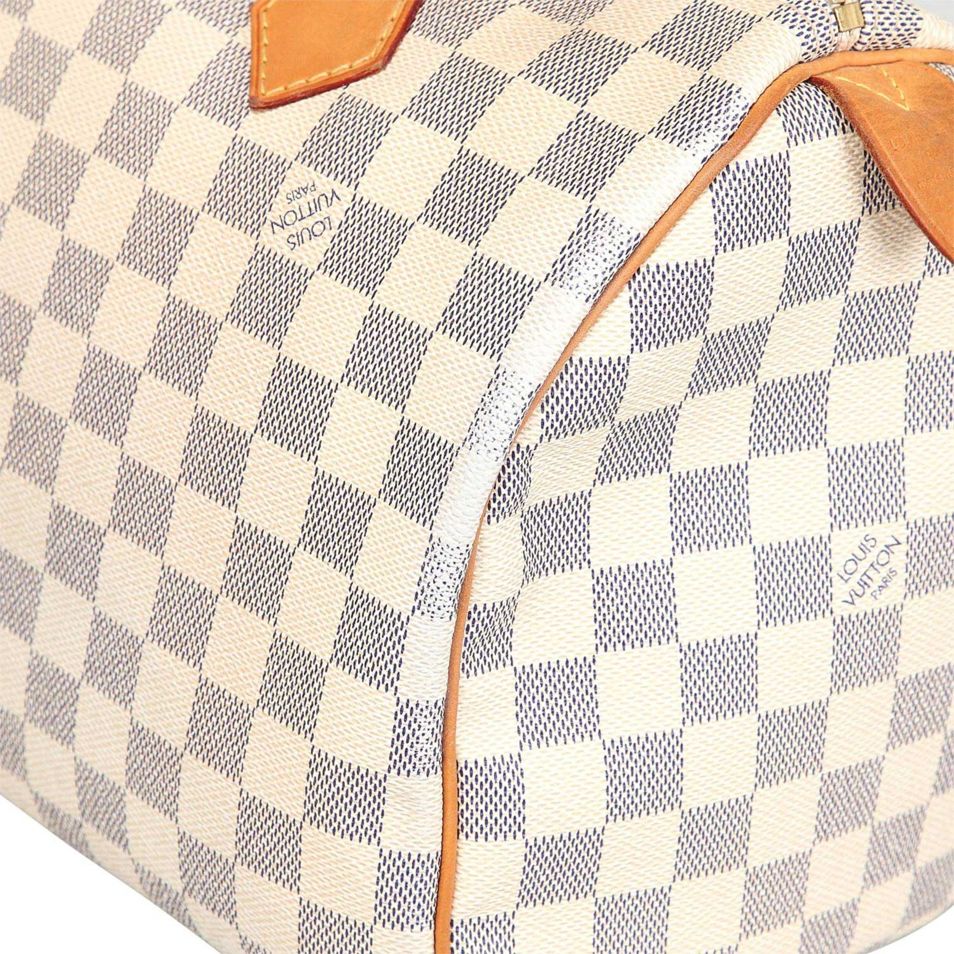 LOUIS VUITTON Henkeltasche "SPEEDY 30", Koll.: 2008.Akt. NP.: 800,-€. Damier Azur Canvas Serie, - Bild 7 aus 7