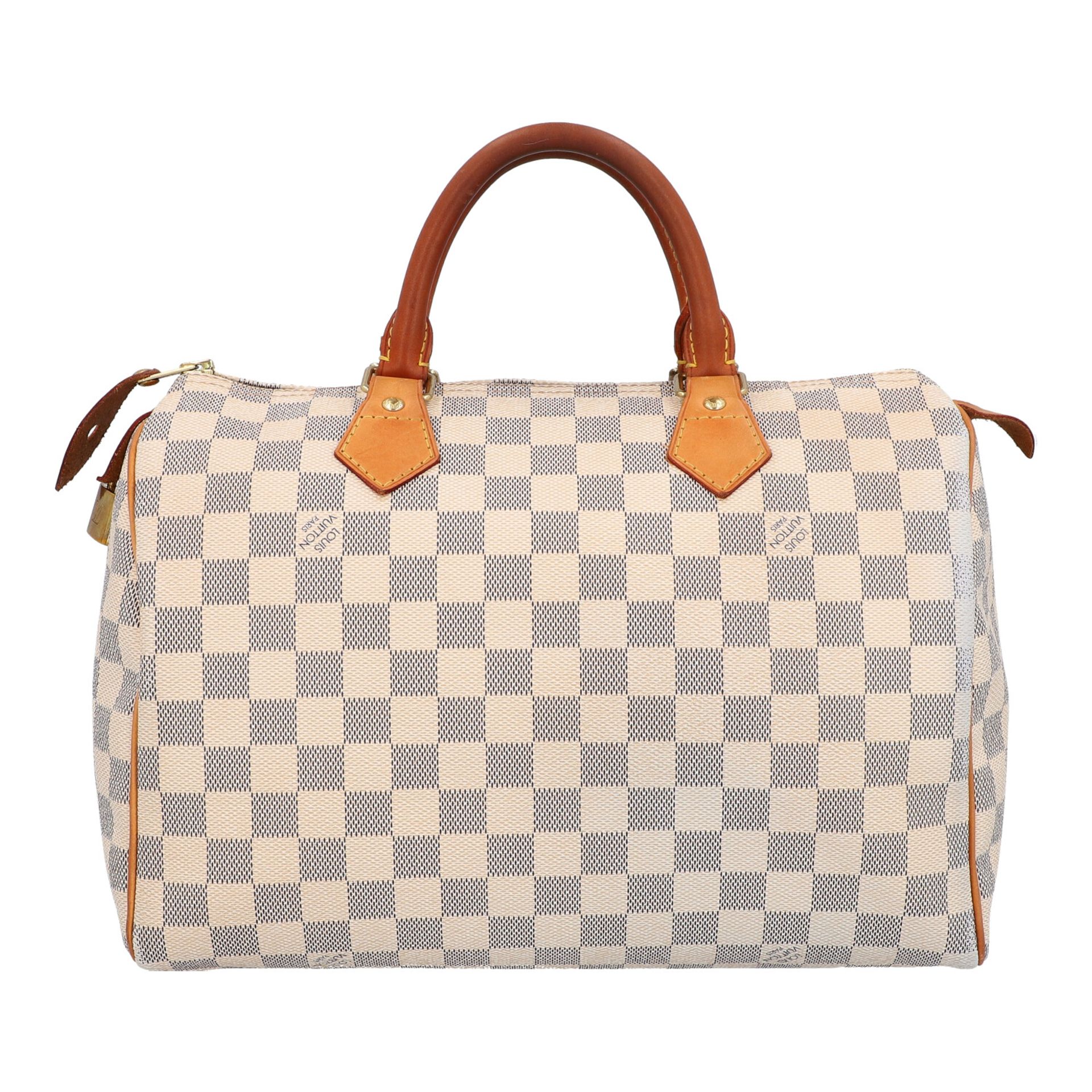 LOUIS VUITTON Henkeltasche "SPEEDY 30", Koll.: 2008.Akt. NP.: 800,-€. Damier Azur Canvas Serie, - Bild 4 aus 7