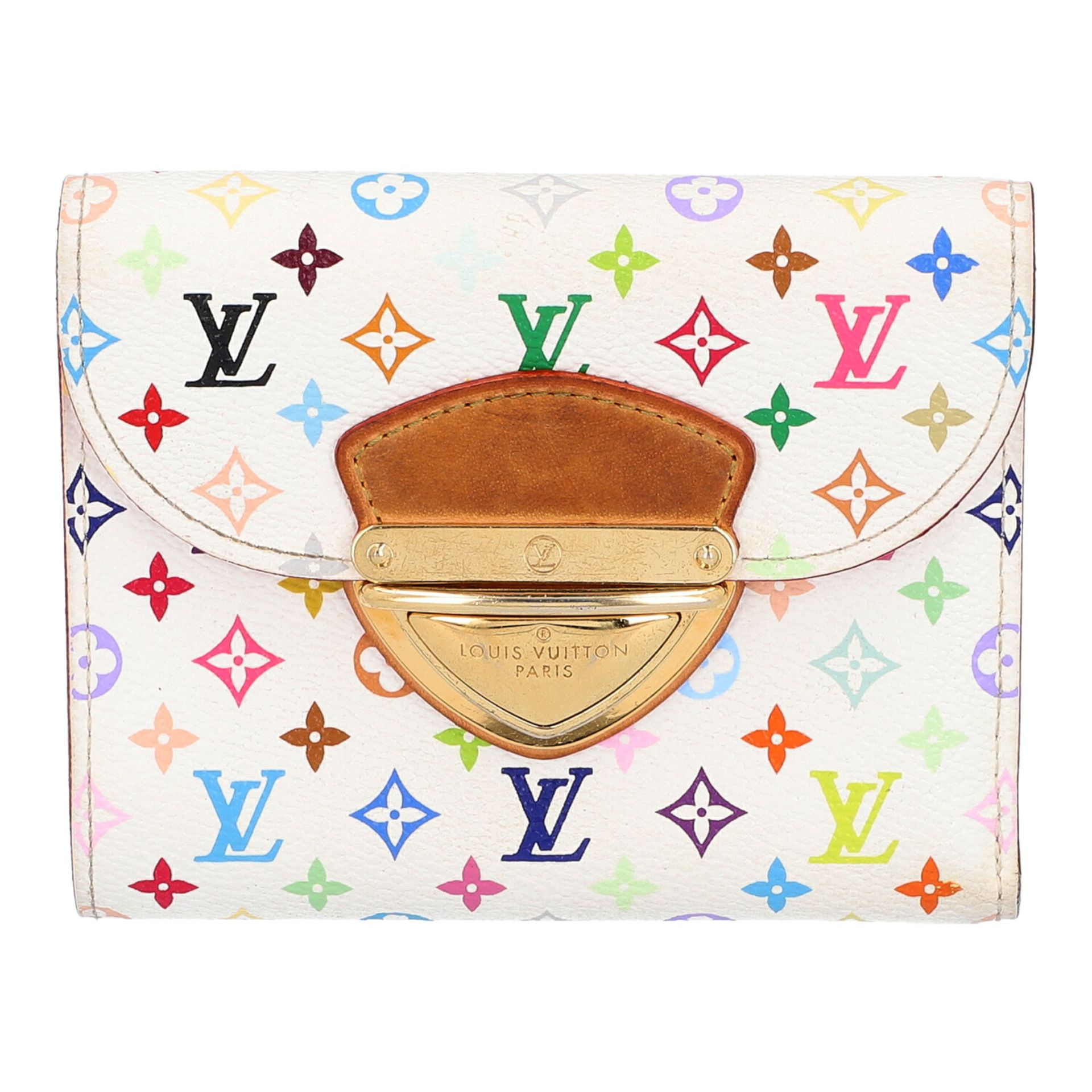 LOUIS VUITTON Portemonnaie "KOALA", Koll.:2010.NP.ca.: 510,-€. Multicolor Mini Monogram in Weiß,