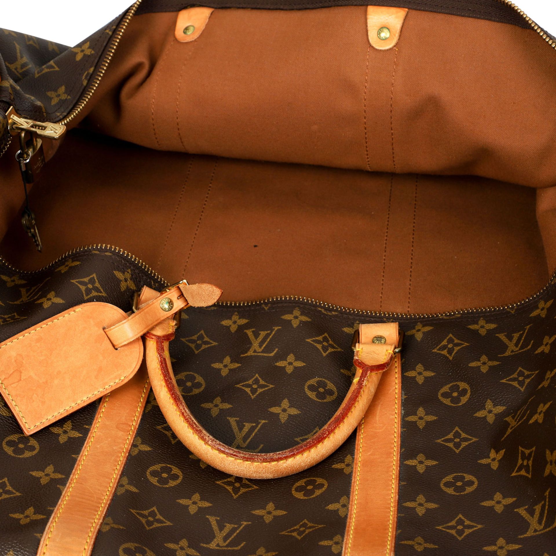 LOUIS VUITTON Weekender "KEEPALL 60", Koll.: 1990.NP.ca.: 1.200,-€. Monogram Canvas Serie, - Bild 7 aus 7