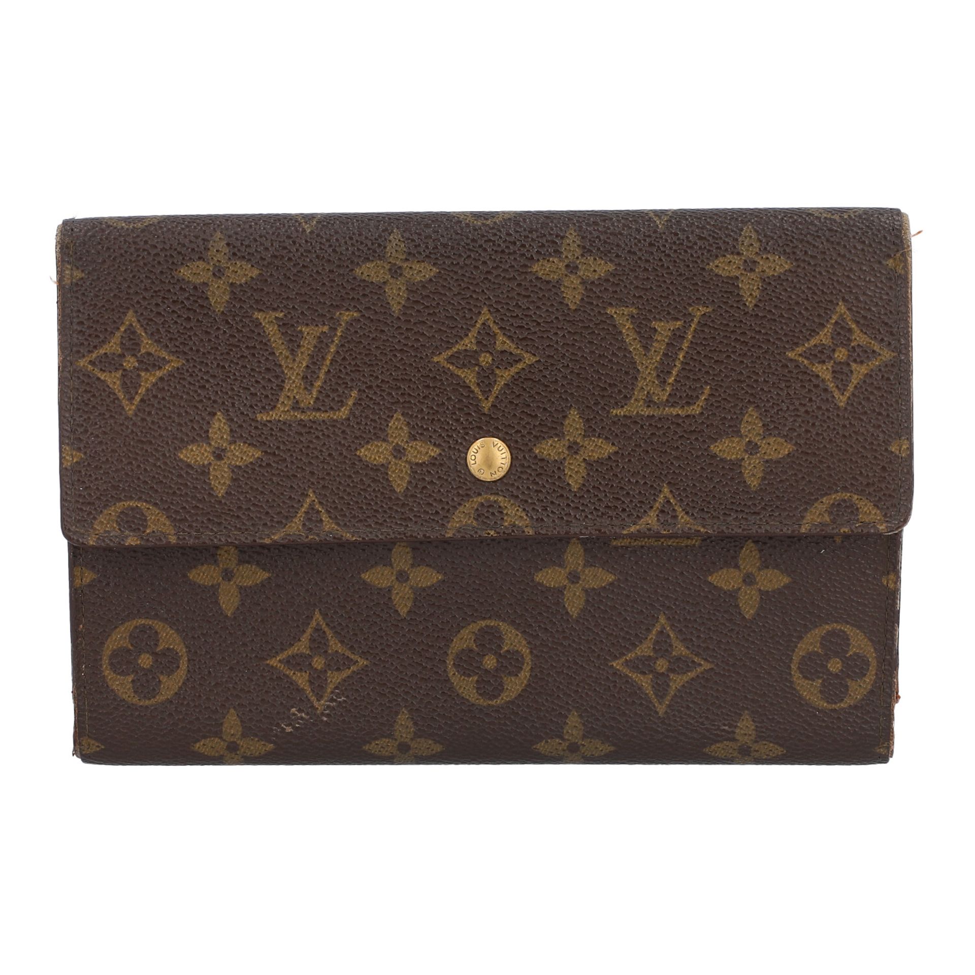 LOUIS VUITTON VINTAGE Organizer, Koll. 1991.NP. ca.: 600,-€. Monogram Canvas Serie, goldfarbene