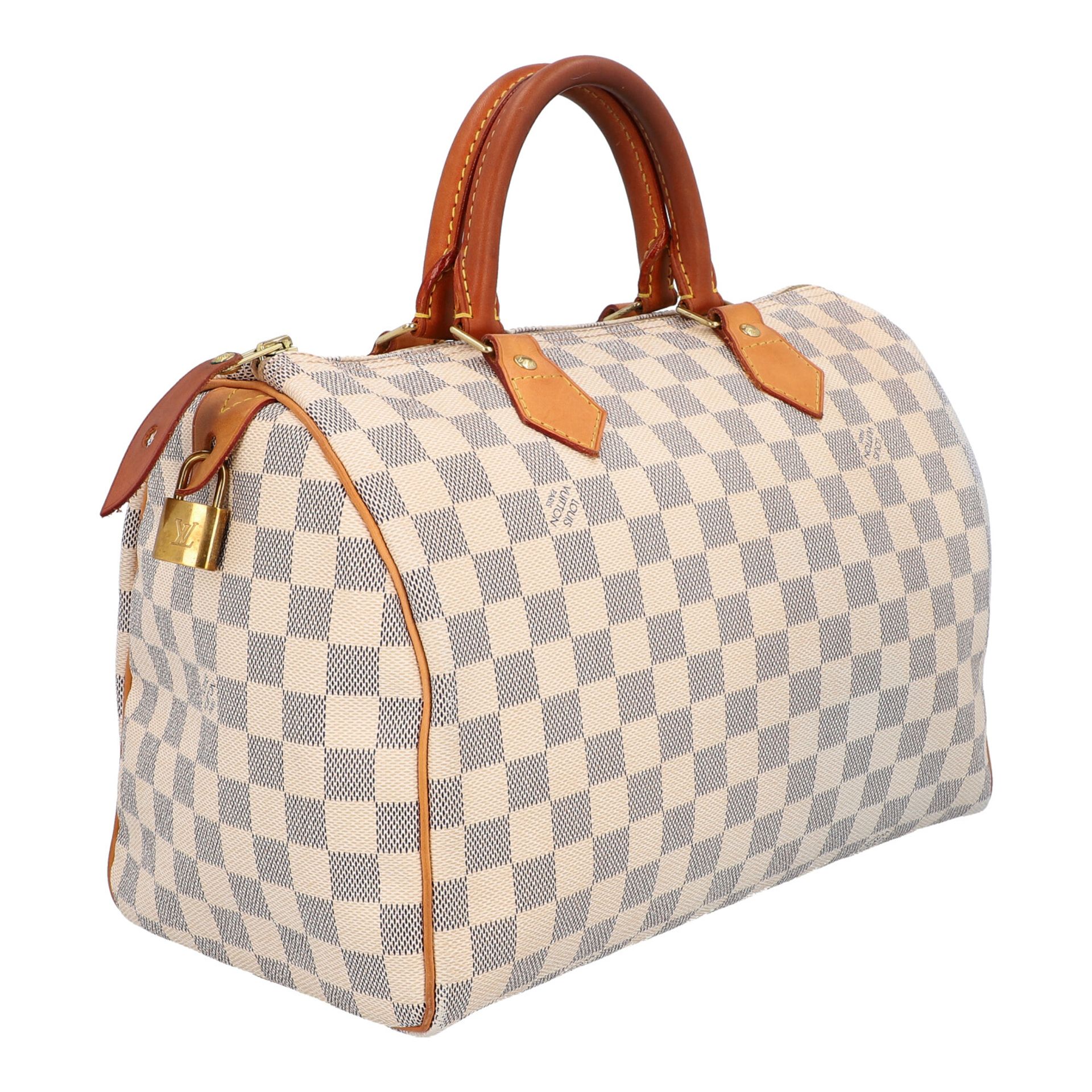 LOUIS VUITTON Henkeltasche "SPEEDY 30", Koll.: 2008.Akt. NP.: 800,-€. Damier Azur Canvas Serie, - Bild 2 aus 7