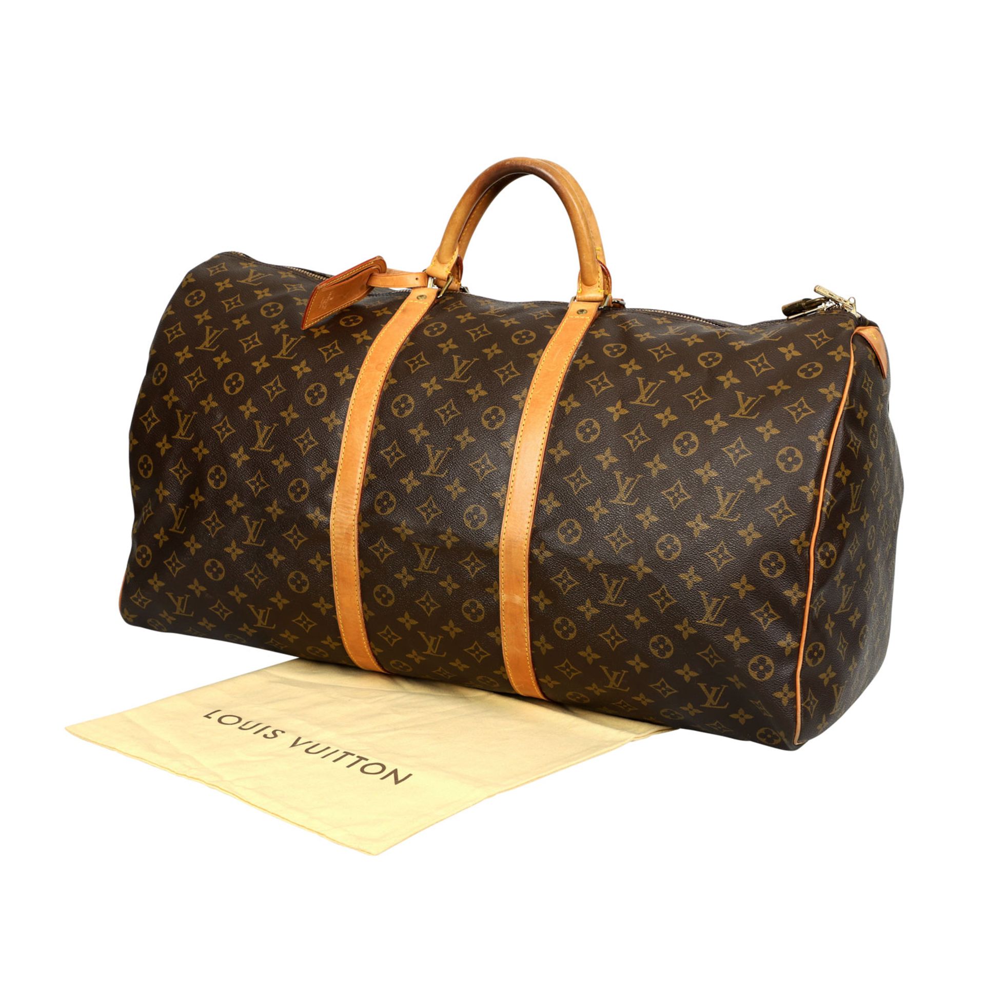 LOUIS VUITTON Weekender "KEEPALL 60", Koll.: 1990.NP.ca.: 1.200,-€. Monogram Canvas Serie, - Bild 6 aus 7